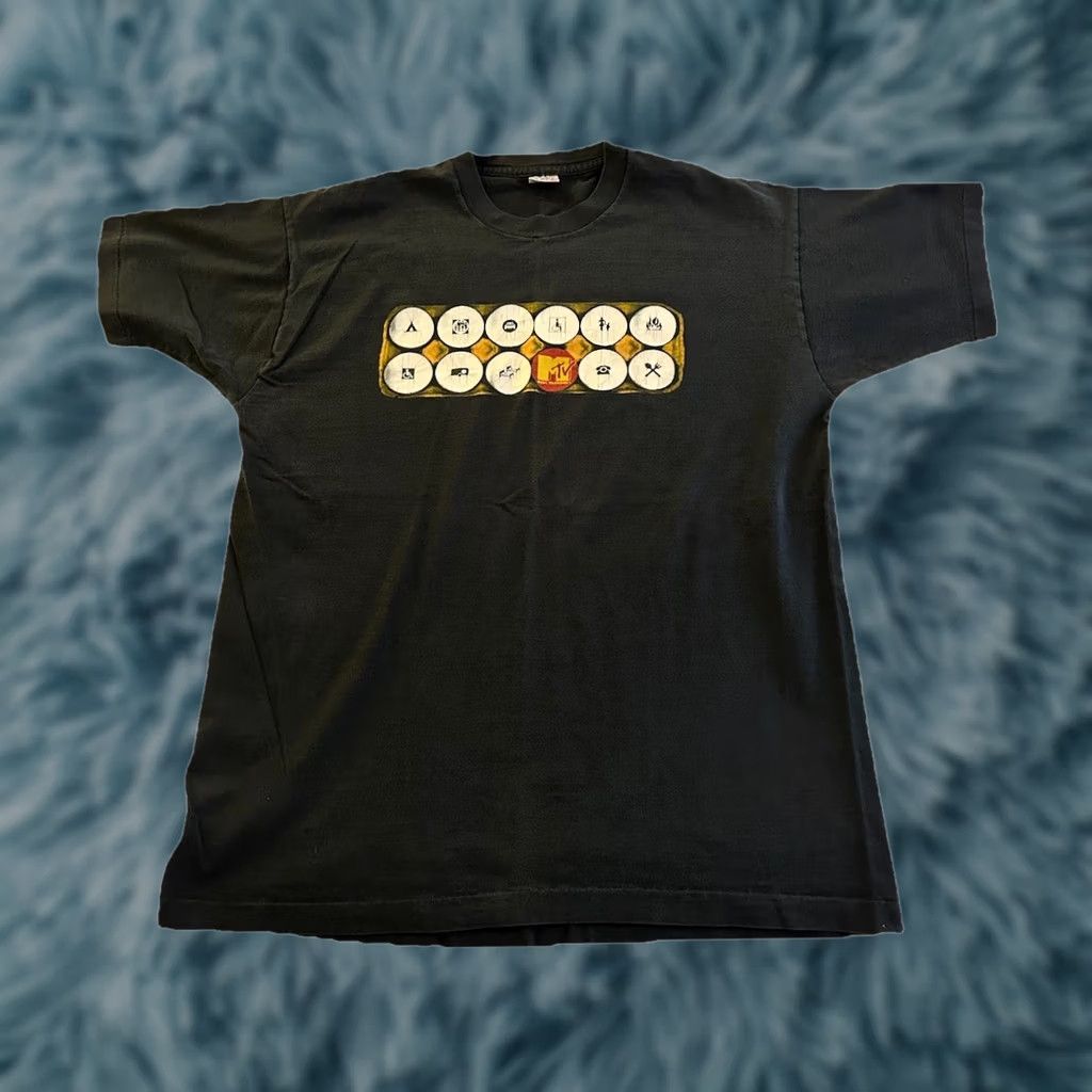 Fruit Of The Loom VINTAGE MTV T Shirt Single Stitch Sz XL 90’s Logo Pop Culture Music Tv Shirt Mens Black Size US XL / EU 56 / 4 - 1 Thumbnail