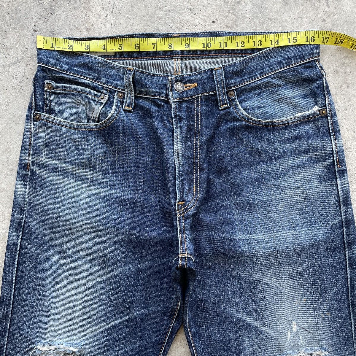 Edwin × Jean Vintage Edwin Made In Japan Distressed Faded Jeans Pants W33 Size US 33 - 5 Thumbnail