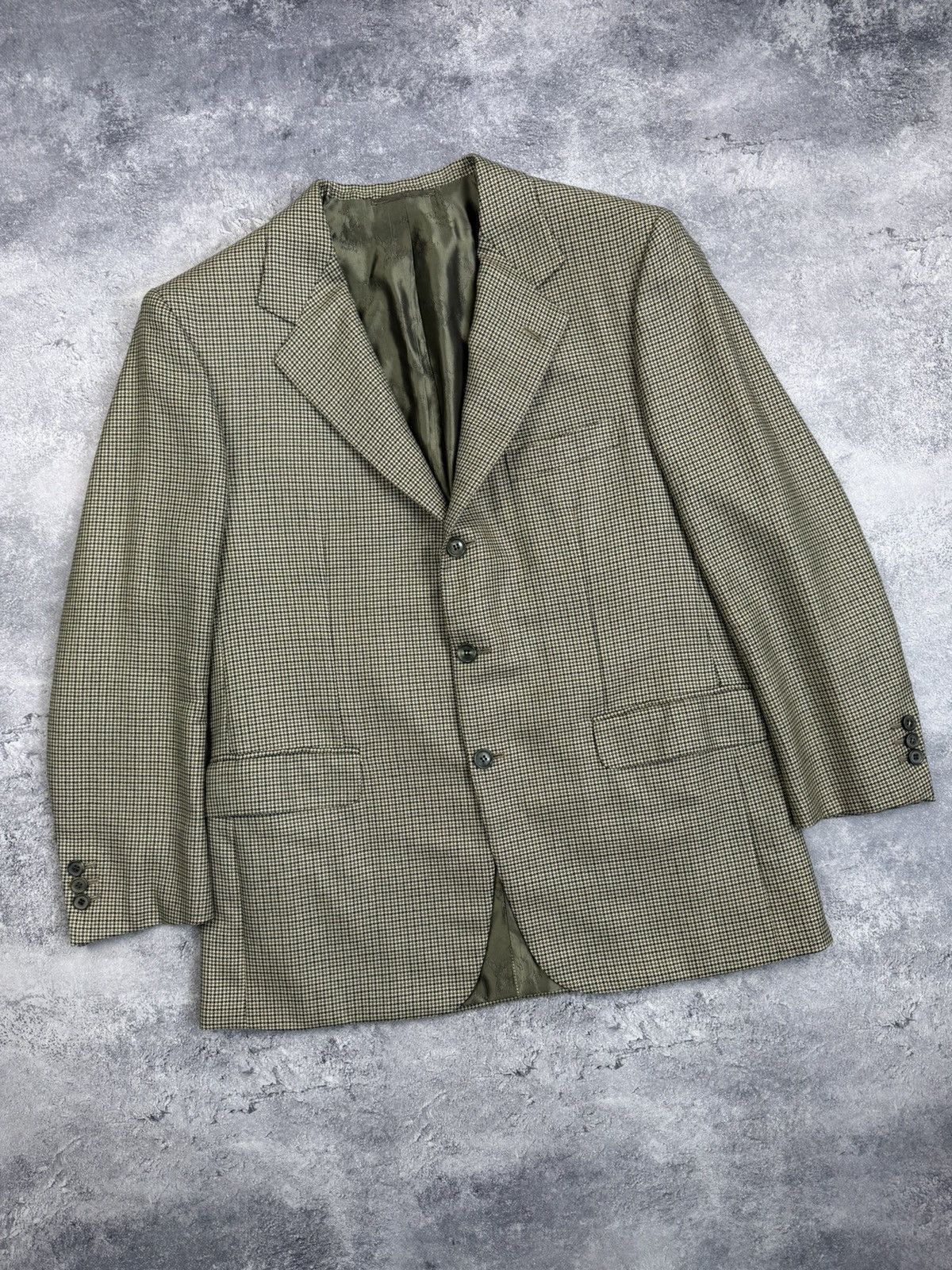 Brioni Brioni 100% Cashmere Houndstooth Blazer Jacket Size 40R - 4 Thumbnail