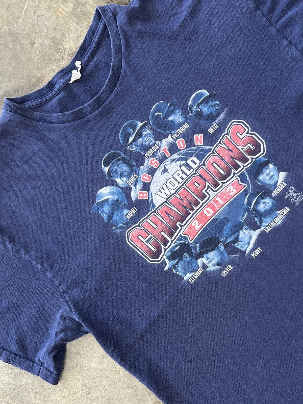 MLB × Vintage Boston Red Sox World Champions Ortiz Napoli Peavy Tee Large Size US L / EU 52-54 / 3 - 1 Thumbnail