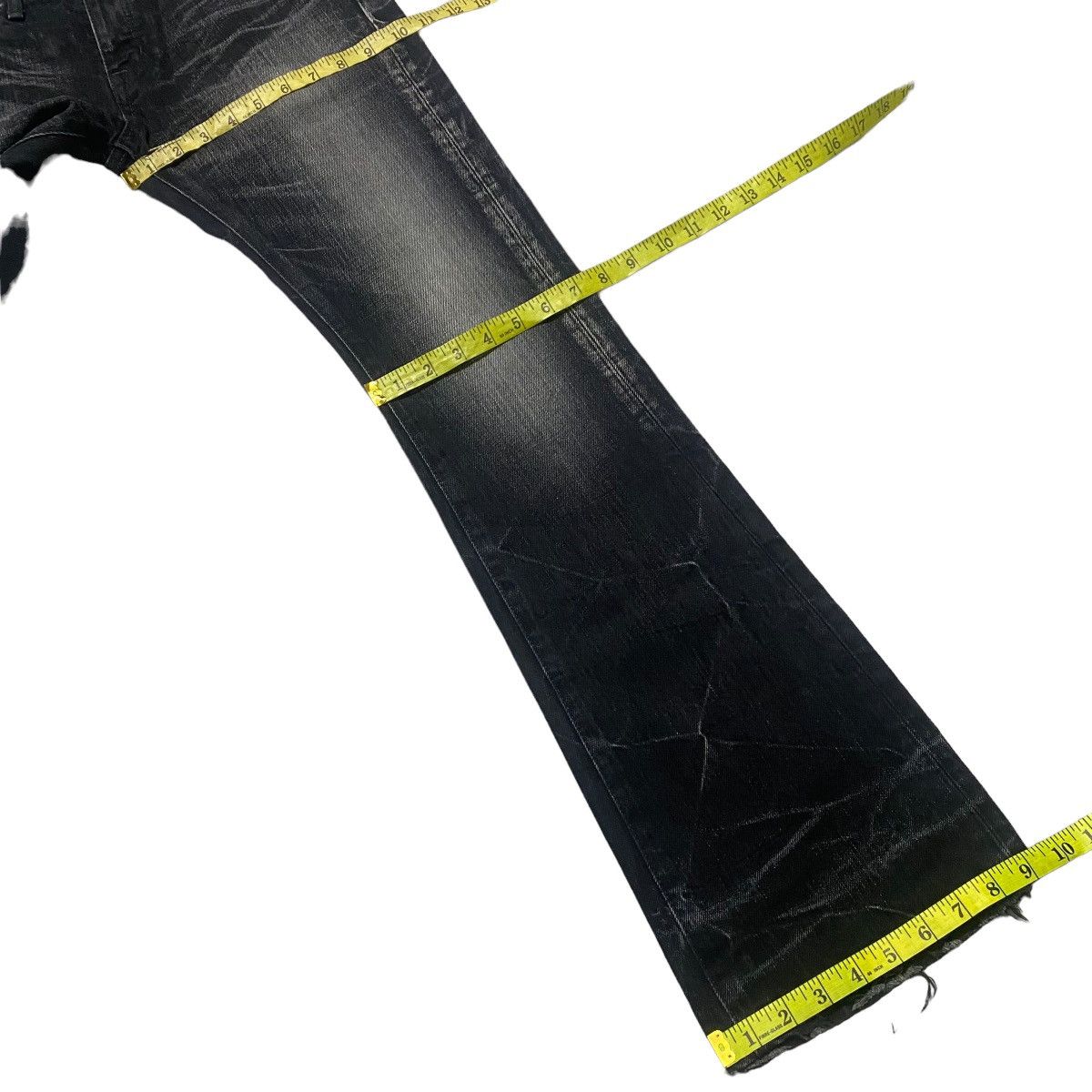 CIVARIZE Civarize Black Whisker Denim Flare Jeans Size US 30 / EU 46 - 20 Thumbnail