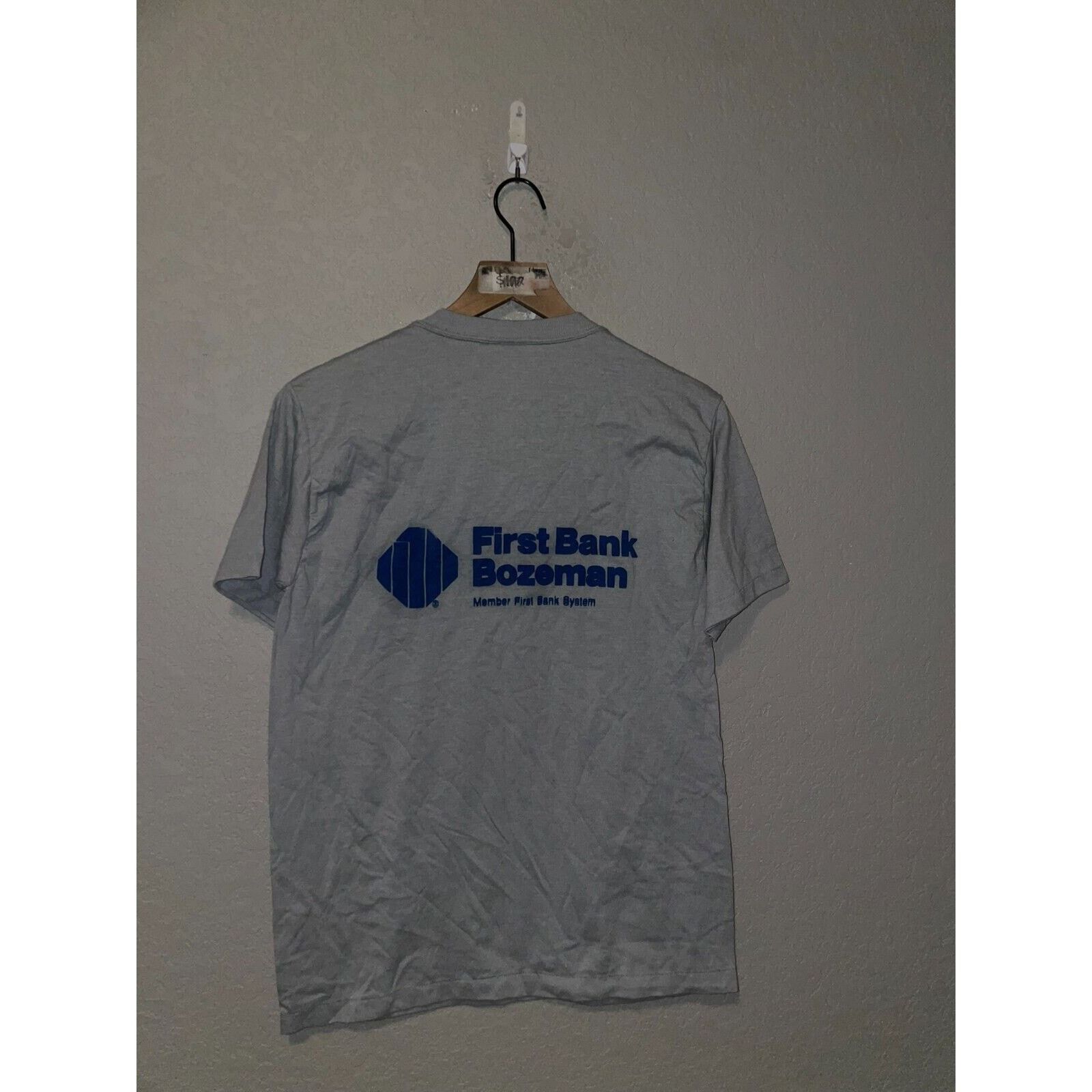 Vintage Vintage First Bank Shirt Gray 70s 80s USA Made Tee M Medium Size US M / EU 48-50 / 2 - 8 Thumbnail