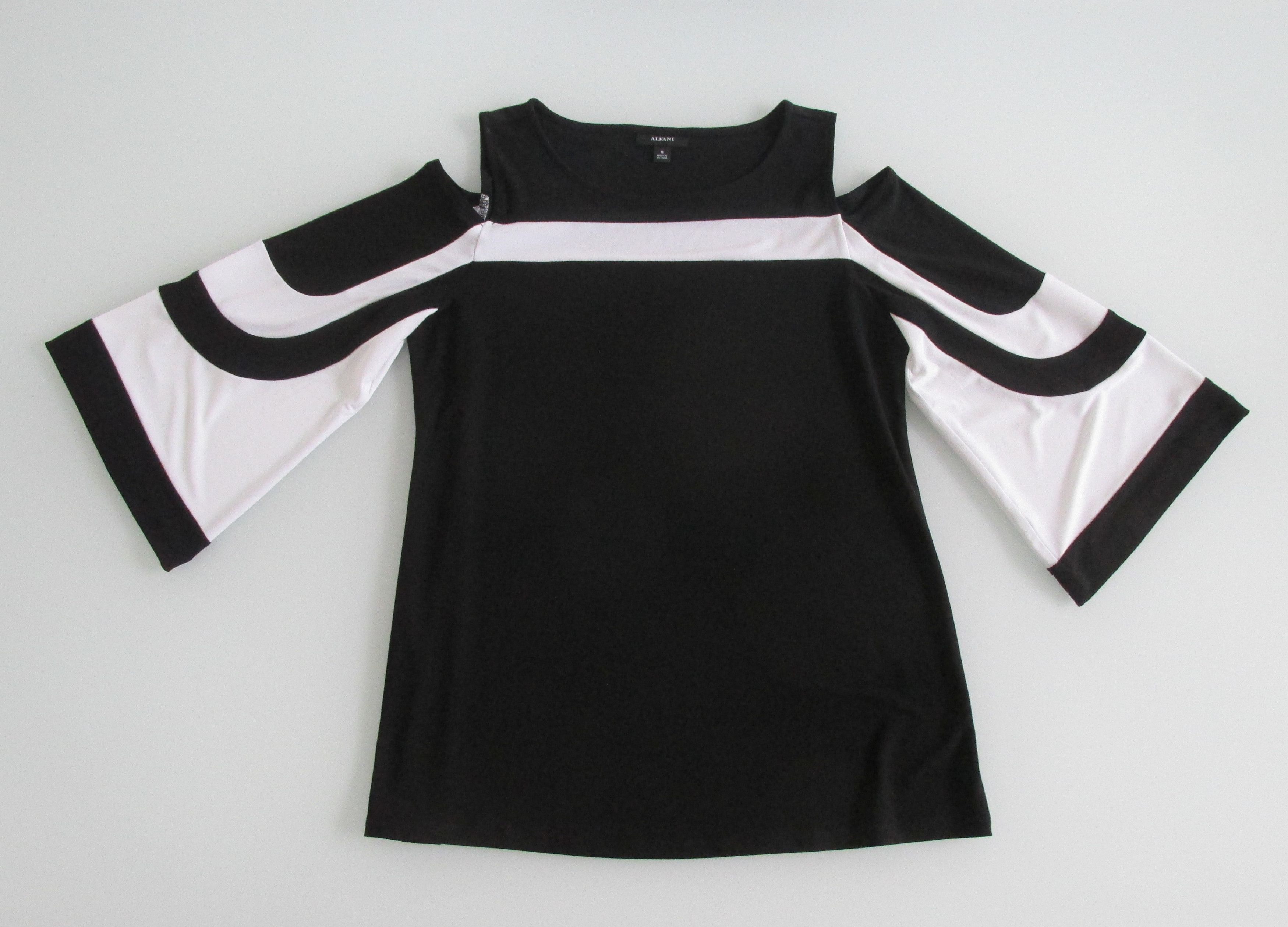 Alfani Alfani Women's Cold Shoulder Knit Blouse Size Medium Size M / US 6-8 / IT 42-44 - 1 Thumbnail