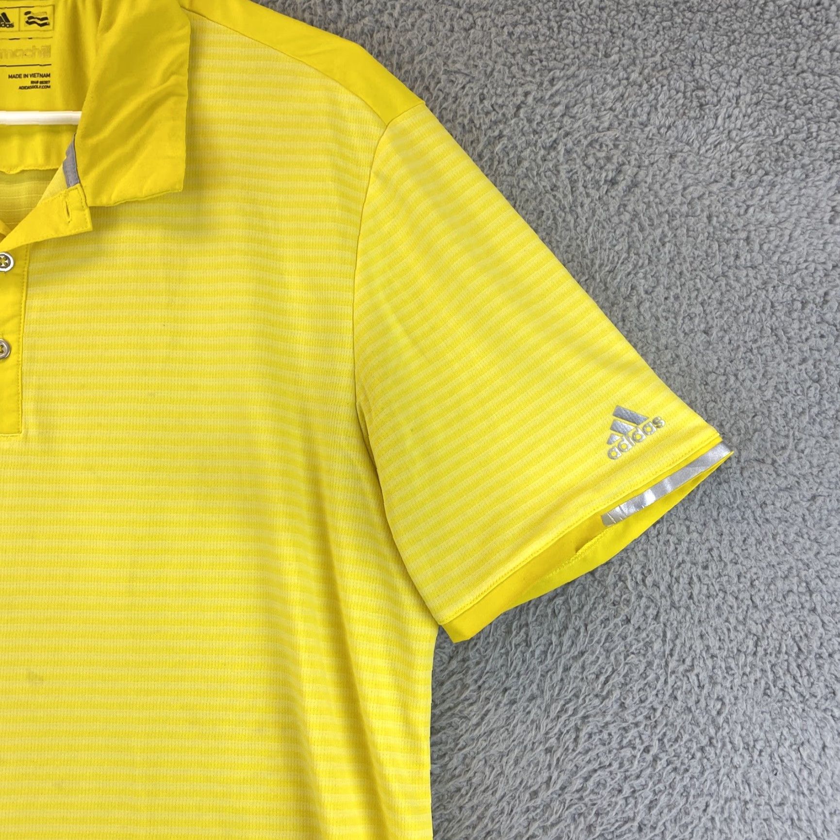 Adidas adidas Polo Golf Mens Shirt Short Sleeve Size L Yellow 65-18 Size US L / EU 52-54 / 3 - 2 Thumbnail