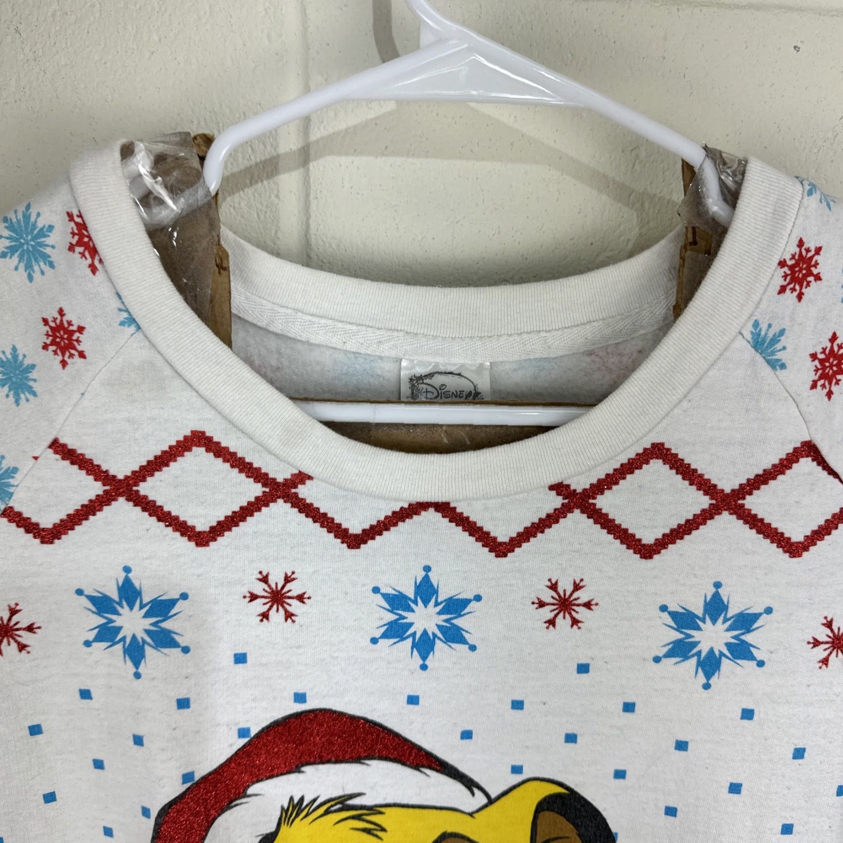 Disney VINTAGE Disney Lion King Simba Cotton Crew Neck Christmas Sweatshirt Women’s 2XL Beige Graphic Pullover Winter Size XXL / US 16-18 / IT 52-54 - 5 Thumbnail
