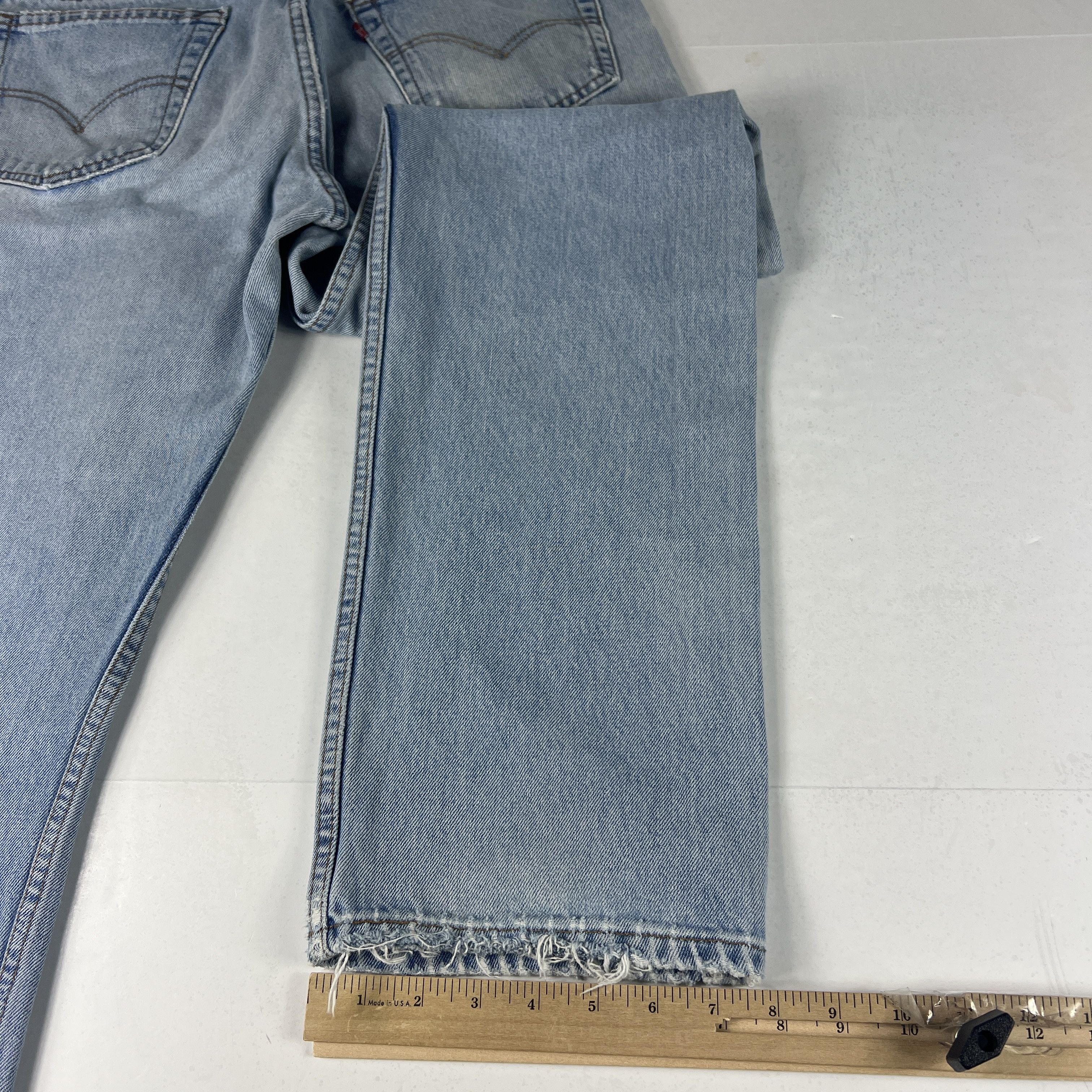 Levi's × Vintage Y2K Levi's Jeans 505 Straight Blue Faded Grunge Cotton Denim Size US 33 - 18 Thumbnail