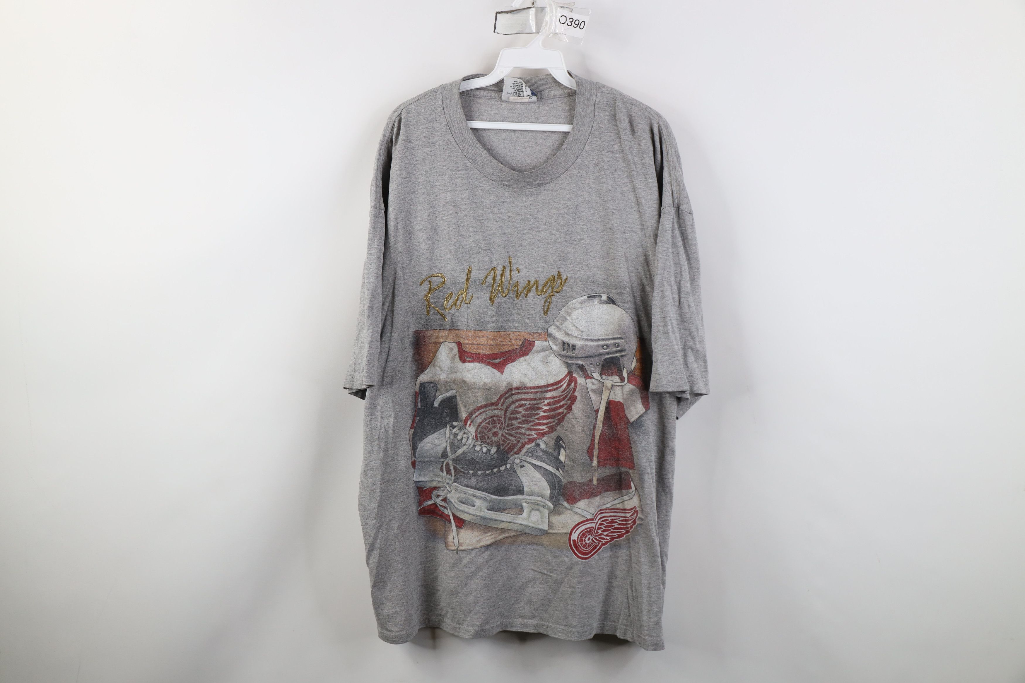 Vintage Vintage 90s Detroit Red Wings Hockey Short Sleeve T-Shirt Size US XL / EU 56 / 4 - 1 Thumbnail