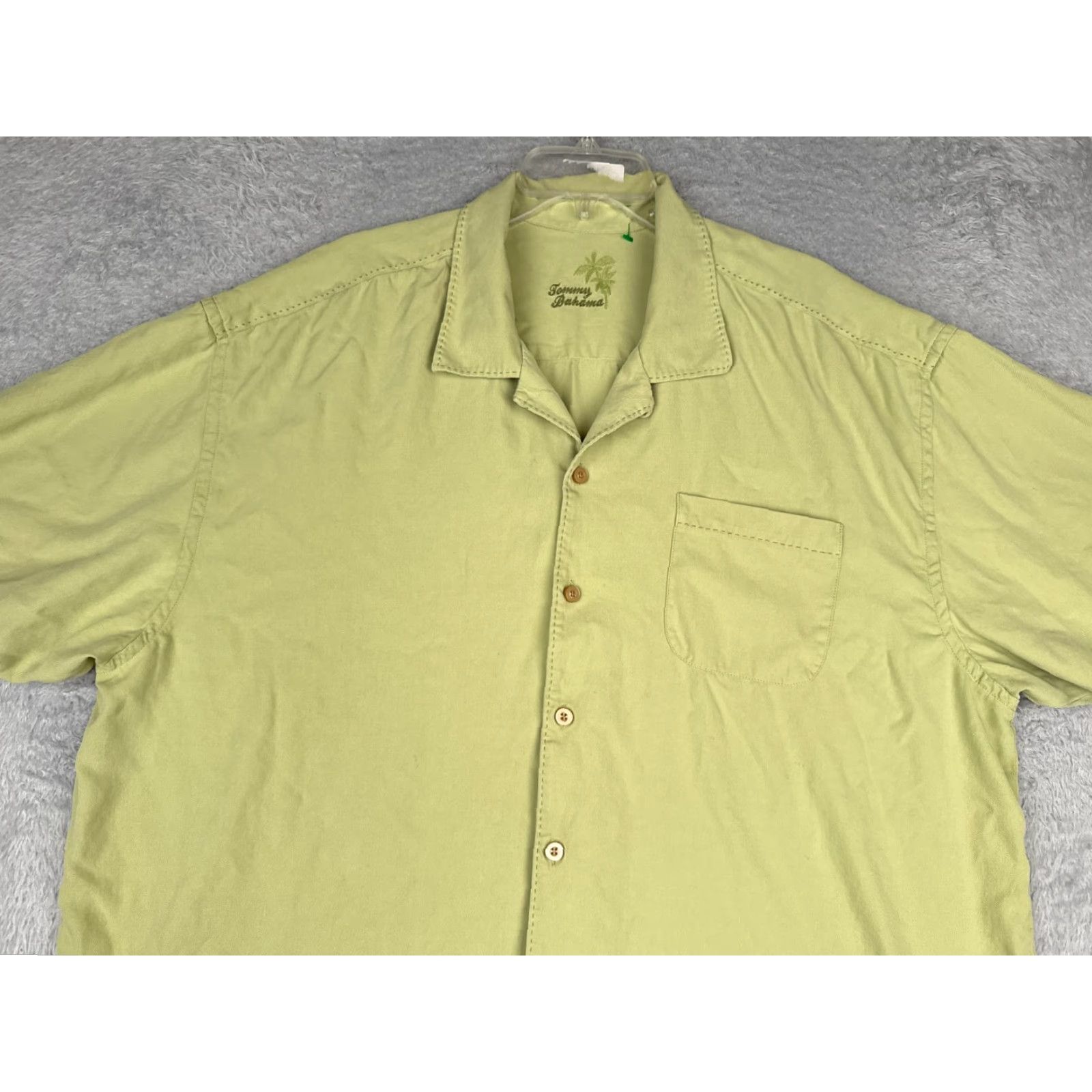 Tommy Bahama VINTAGE Tommy Bahama Shirt Men 2XL Green Silk Button Up Hawaiian Camp Pocket READ Size US XXL / EU 58 / 5 - 4 Thumbnail