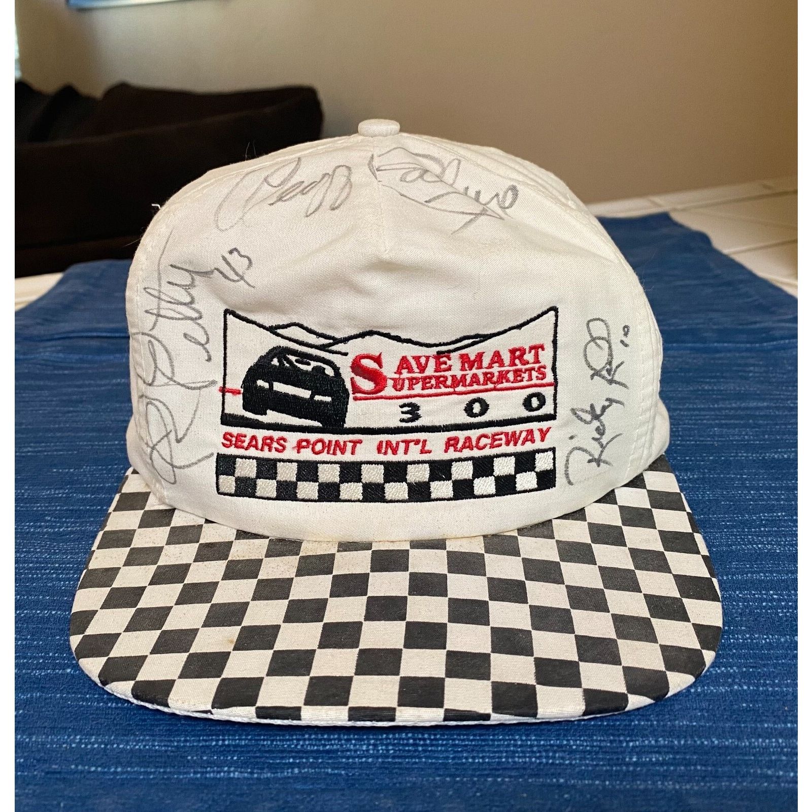 The Unbranded Brand Vtg SIGNED Rick Mears Rudd Bodine 1992 Save Mart 300 Raceway Size ONE SIZE - 1 Thumbnail