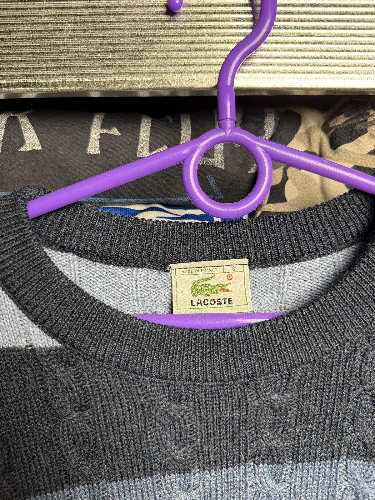 Lacoste × Vintage Vintage Lacoste Chemise Wool Sweater Knit Y2K Striped 90s Size US L / EU 52-54 / 3 - 5 Thumbnail