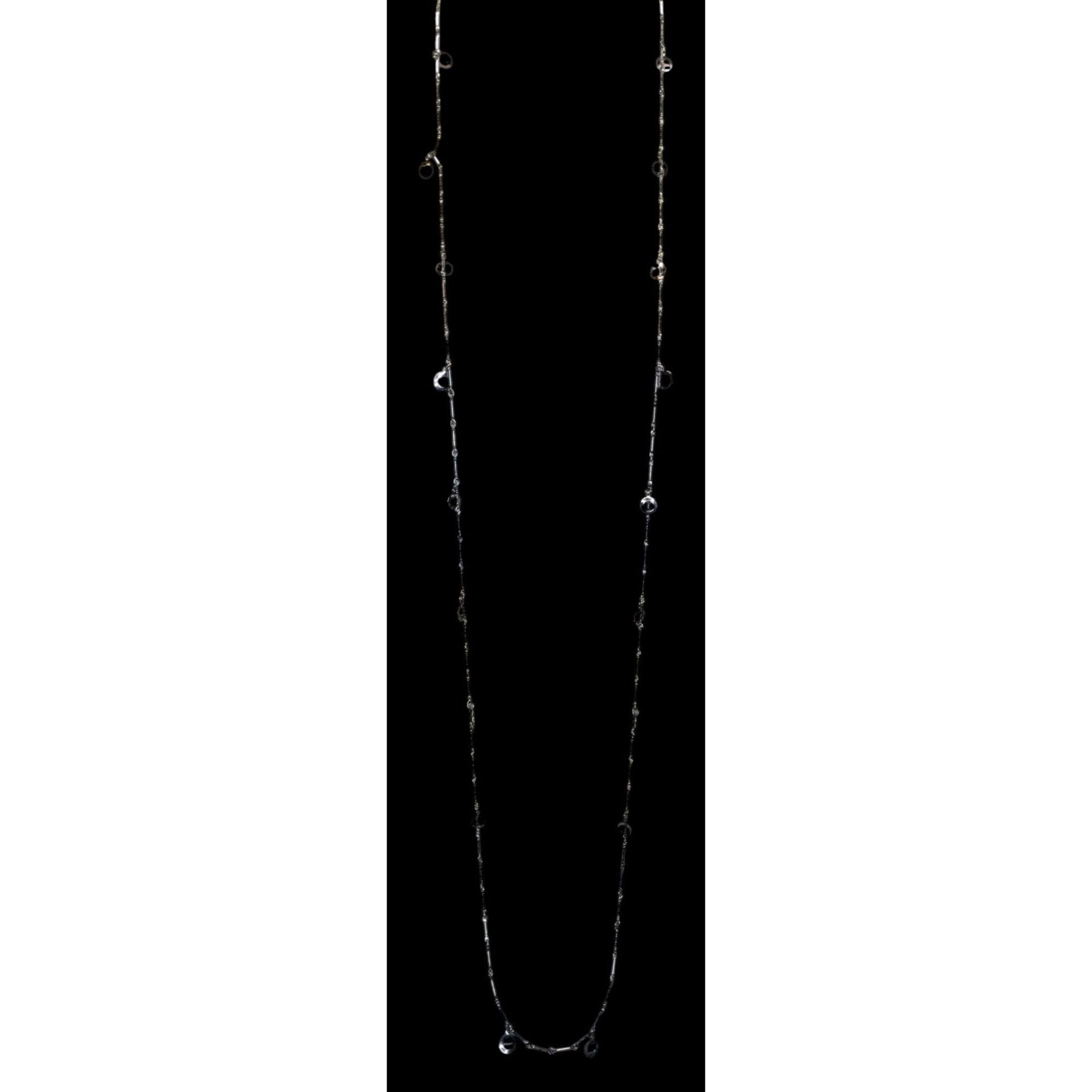 Other Modern Geometric Charm Silver-Tone Long Chain Necklace Size ONE SIZE - 6 Thumbnail