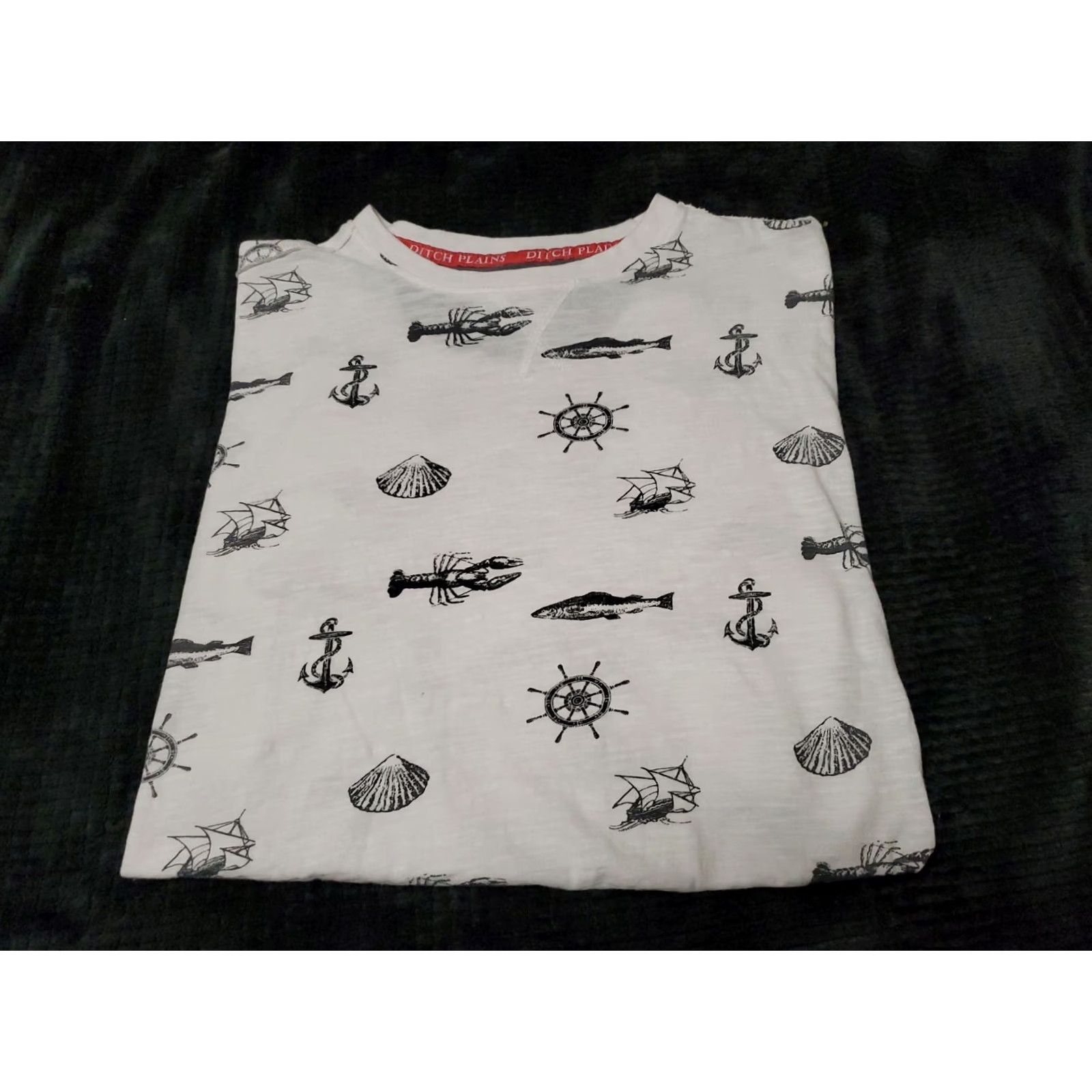 Nautica Ditch Plains Nautical Short Sleeve Shirt M White Unisex Adults Graphic Print Size M Size US M / EU 48-50 / 2 - 2 Thumbnail