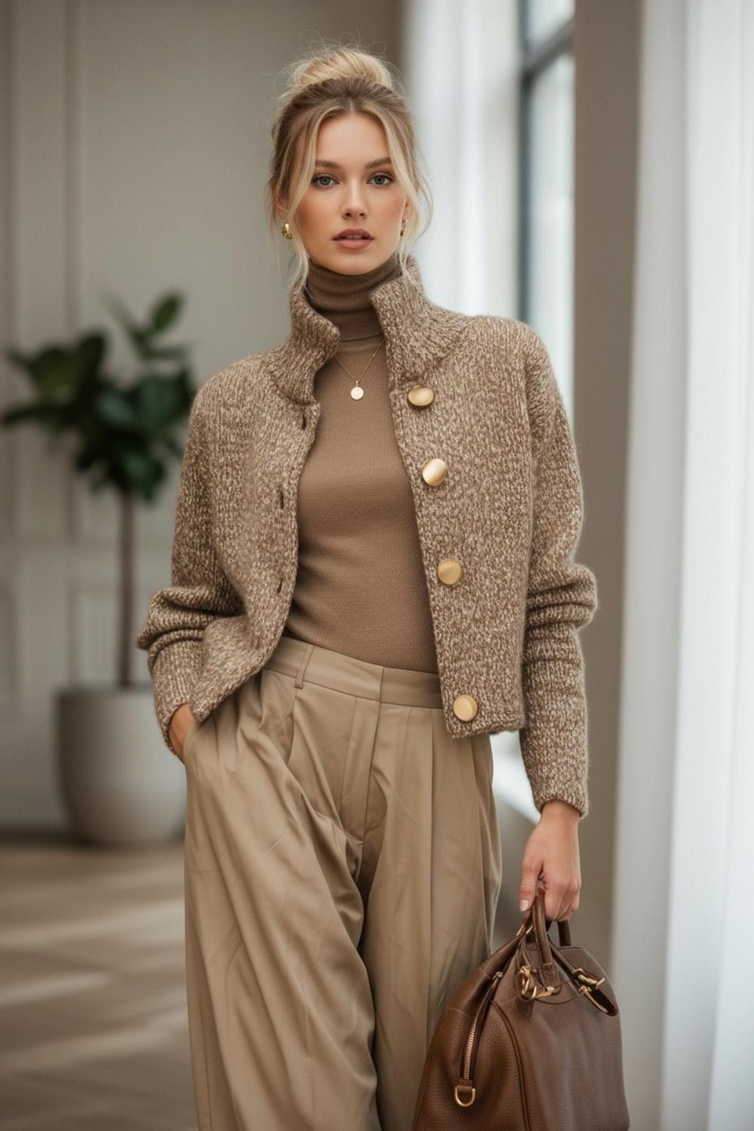 Other Veronica Beard Thick Knit Cardigan Sweater | Luxe Coatigan Size M / US 6-8 / IT 42-44 - 3 Thumbnail
