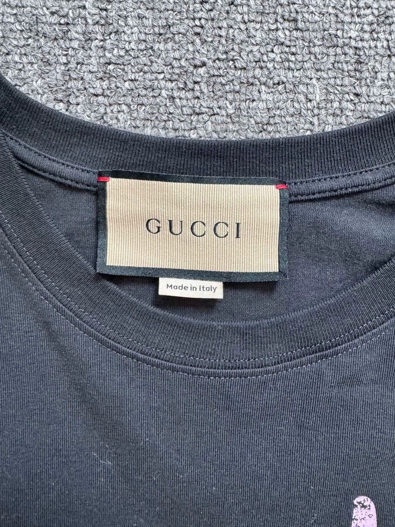Gucci Gucci Black pink strawberry make old letter logo short-sle Size US XXS / EU 40 - 4 Thumbnail