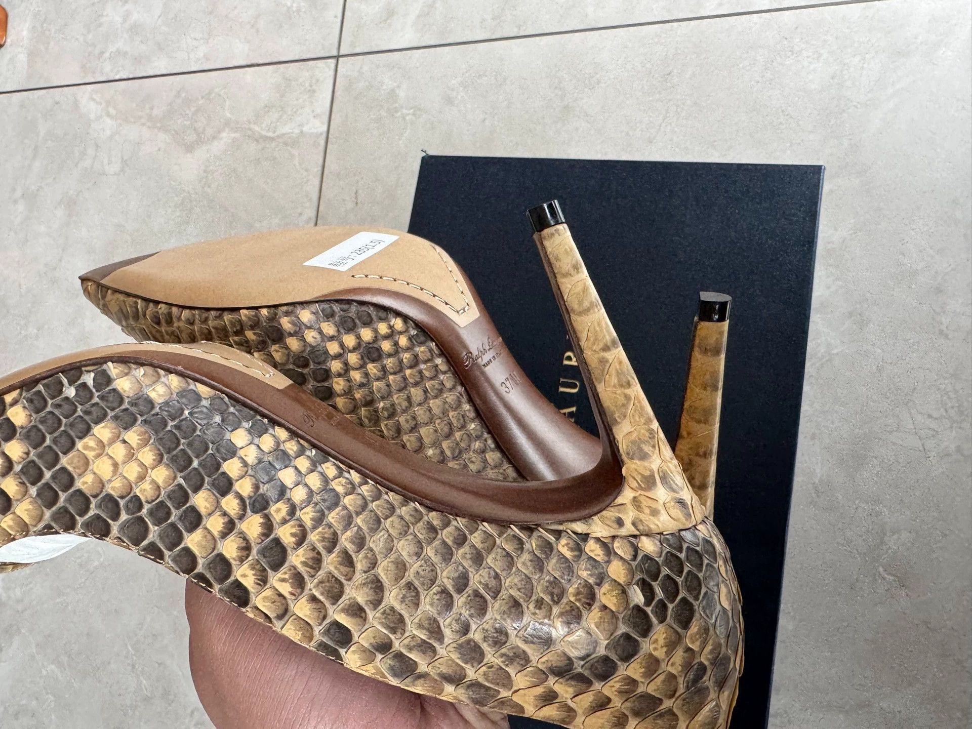 Polo Ralph Lauren Ralph Lauren Purple Label Python Skin Heels 37.5 EU New Size US 6.5 / IT 36.5 - 7 Thumbnail