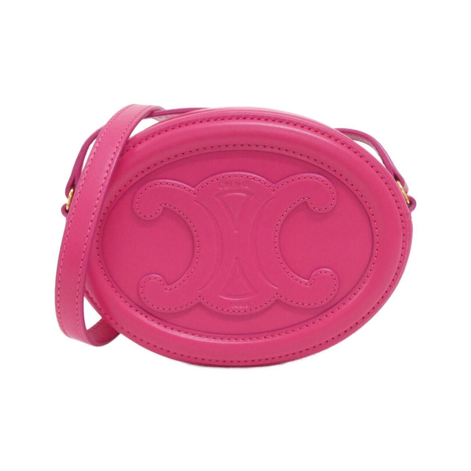 Celine Cross Body Oval Purse 10I703Dpq Shoulder Bag in Pink, Women's