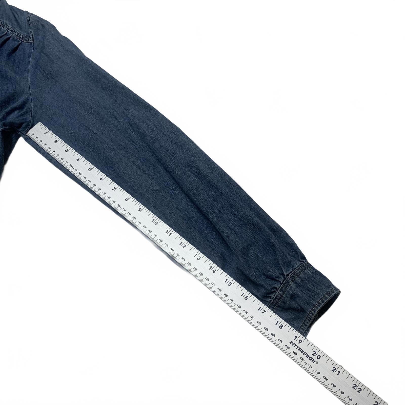 Kendrick Lamar Kenar Women's M Light Blue Denim Button Down Shirt Size M / US 6-8 / IT 42-44 - 7 Thumbnail