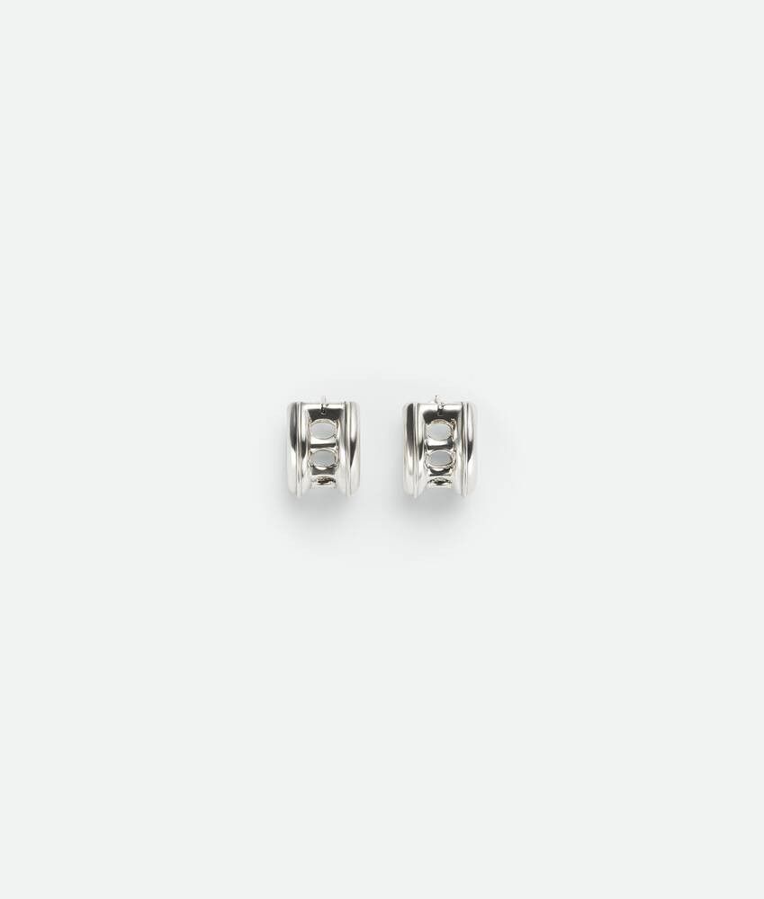 Bottega Veneta o1w1db10525 Size: OS / Hoop Earring in Silver Size ONE SIZE - 3 Thumbnail
