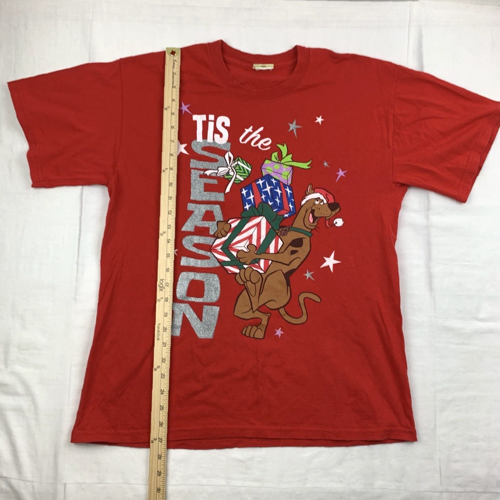 Vintage VINTAGE Scooby Doo Christmas T-Shirt Men L Red 90s Holiday Shirt Mens Size US L / EU 52-54 / 3 - 5 Thumbnail