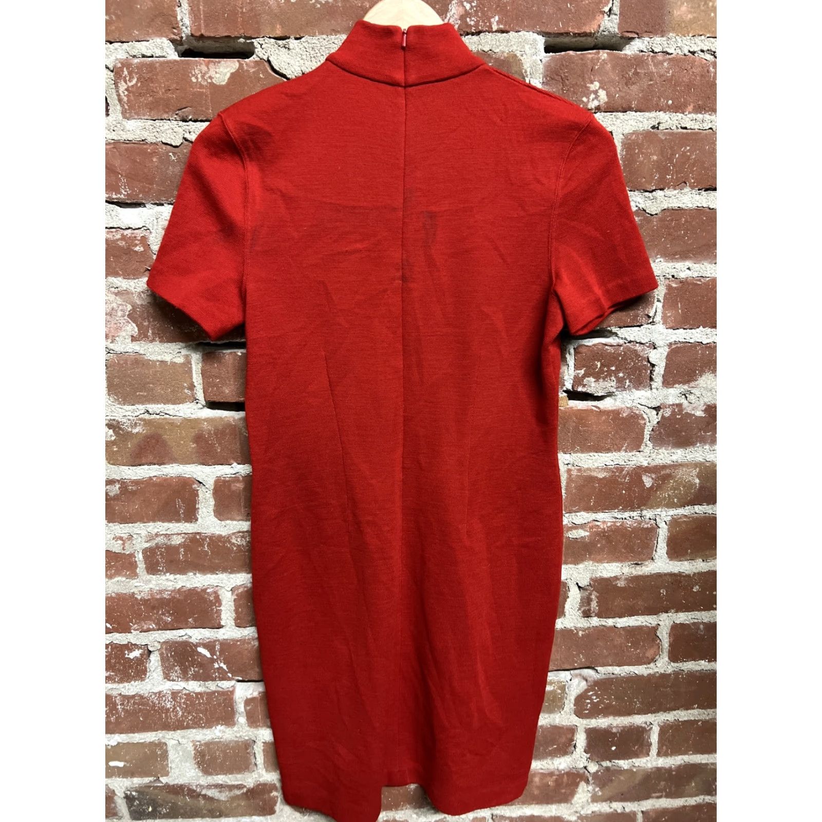 Vintage VINTAGE Nina Charles For Kasper ASl Womens Red Short Sleeve Dress sz Small Size 28" / US 6 / IT 42 - 2 Thumbnail
