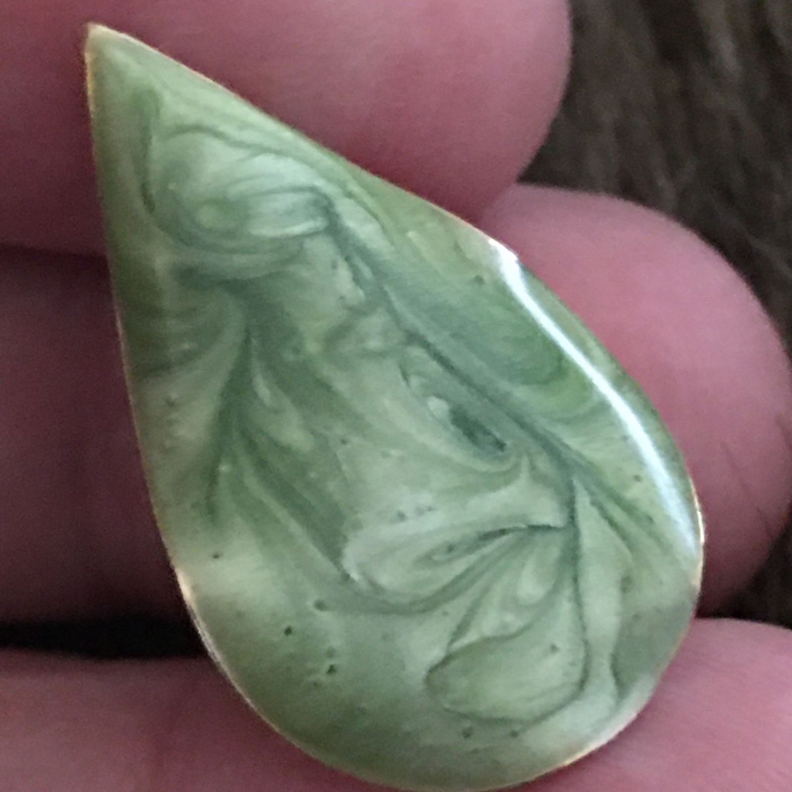 Vintage Vintage green enamel tear drop clip on earrings Size ONE SIZE - 3 Thumbnail