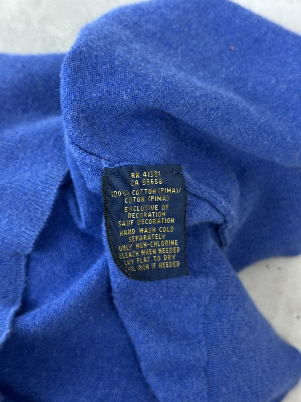 Polo Ralph Lauren Polo Ralph Lauren Blue Pima Cotton V-Neck Jumper Size L / US 10 / IT 46 - 8 Thumbnail
