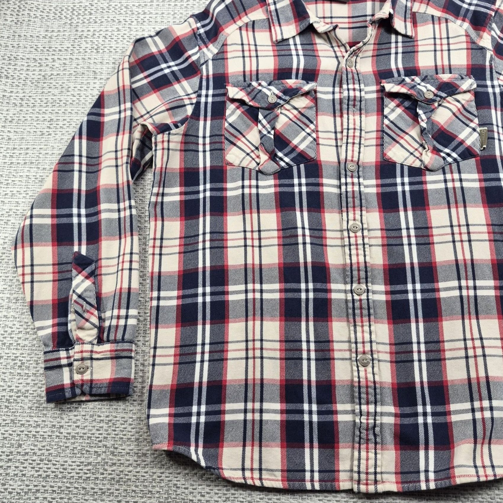 Merrell Merrell Button Up Flannel Shirt Mens M Plaid Long Sleeve Multicolor Patrotic USA Western 90s California Outdoor Patriotic Shirt Size US M / EU 48-50 / 2 - 5 Thumbnail
