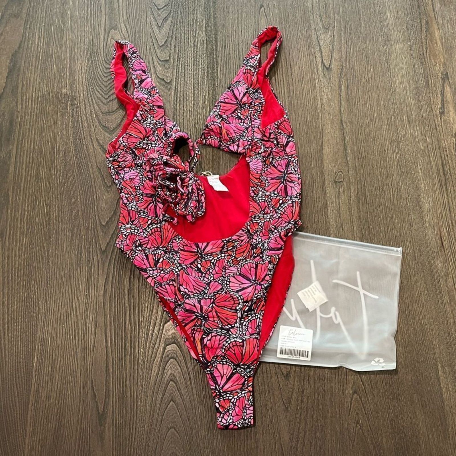 Vintage NWT Toluca Nicola Midi One Piece Swimsuit Papillon Size M Size ONE SIZE - 1 Thumbnail
