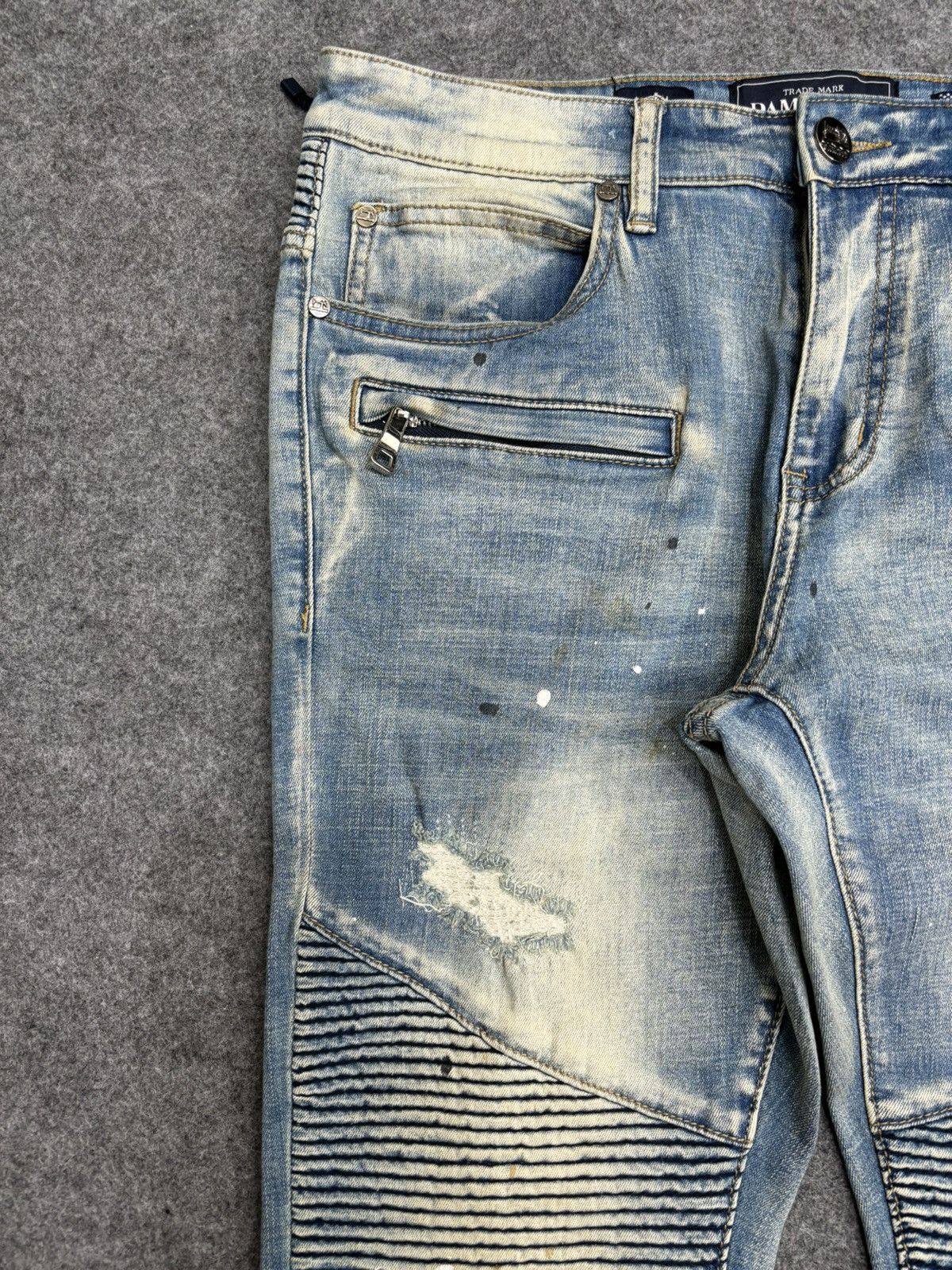 Other 💥Insane Biker Style💥Damati Biker Paint Splatter Pant F501 Size US 34 / EU 50 - 4 Thumbnail