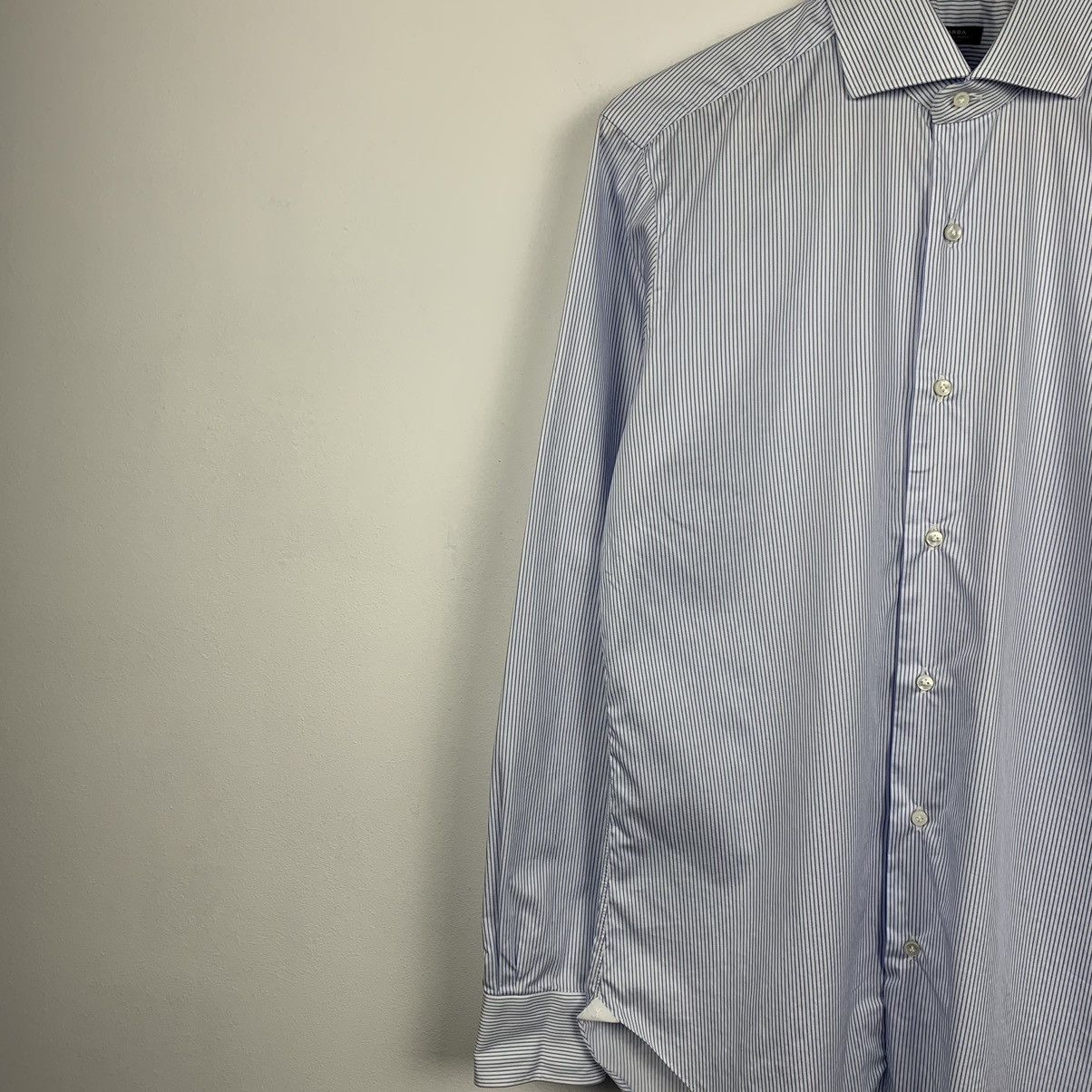 Barba Napoli Barba Napoli Classic Formal Dress Shirt Men’s Size 39 Blue Size US M / EU 48-50 / 2 - 4 Thumbnail