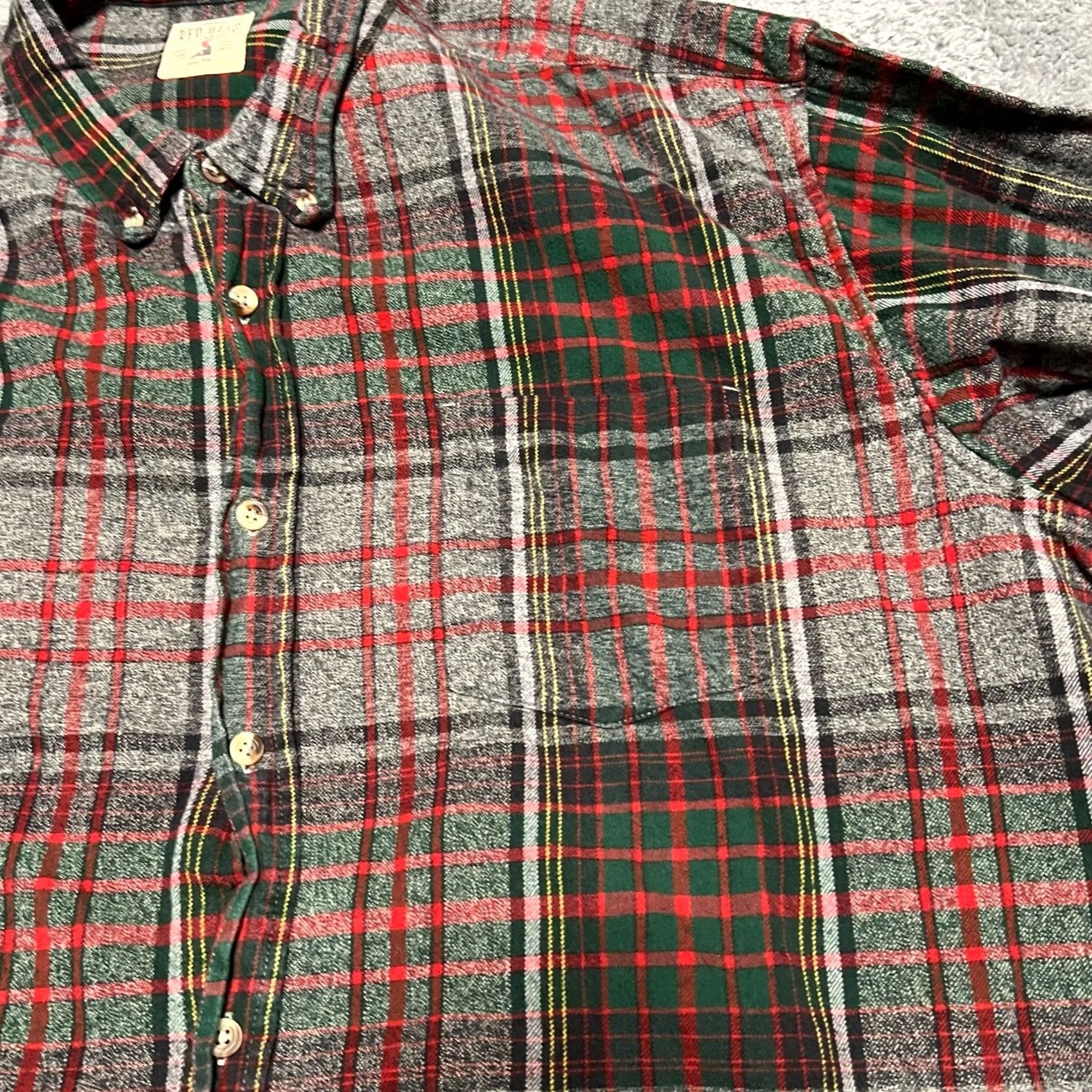 Vintage VINTAGE Red Head Flannel Shirt Mens 4XL Plaid Green Red Button Hunting Mens Size US XXL / EU 58 / 5 - 2 Thumbnail