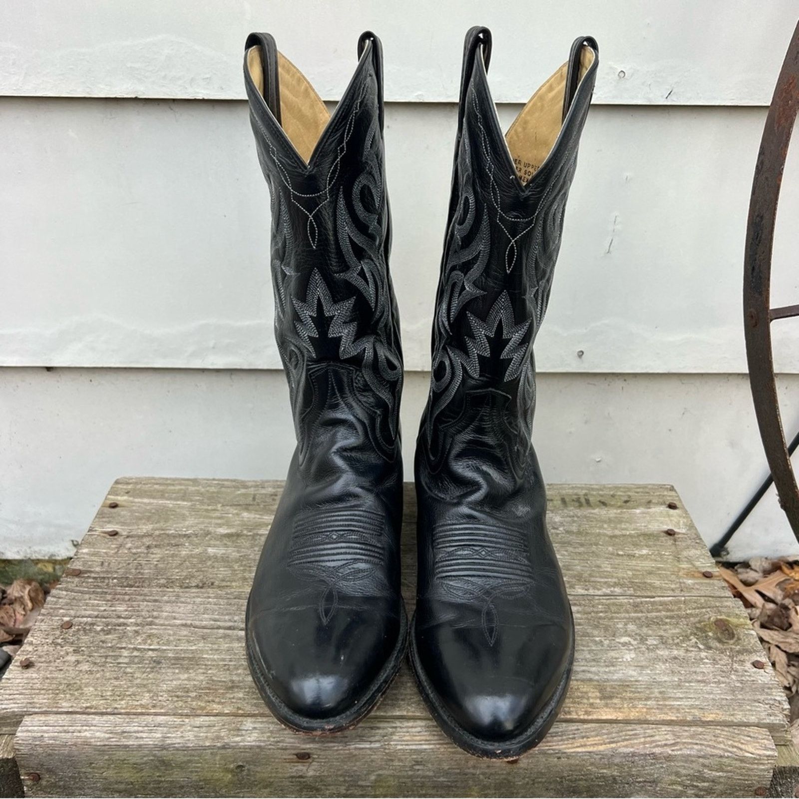 Dan Post Dan Post 11 1/2 EW Mignon Black Round Toe Cowboy Boots Size US 11.5 / EU 44-45 - 4 Thumbnail