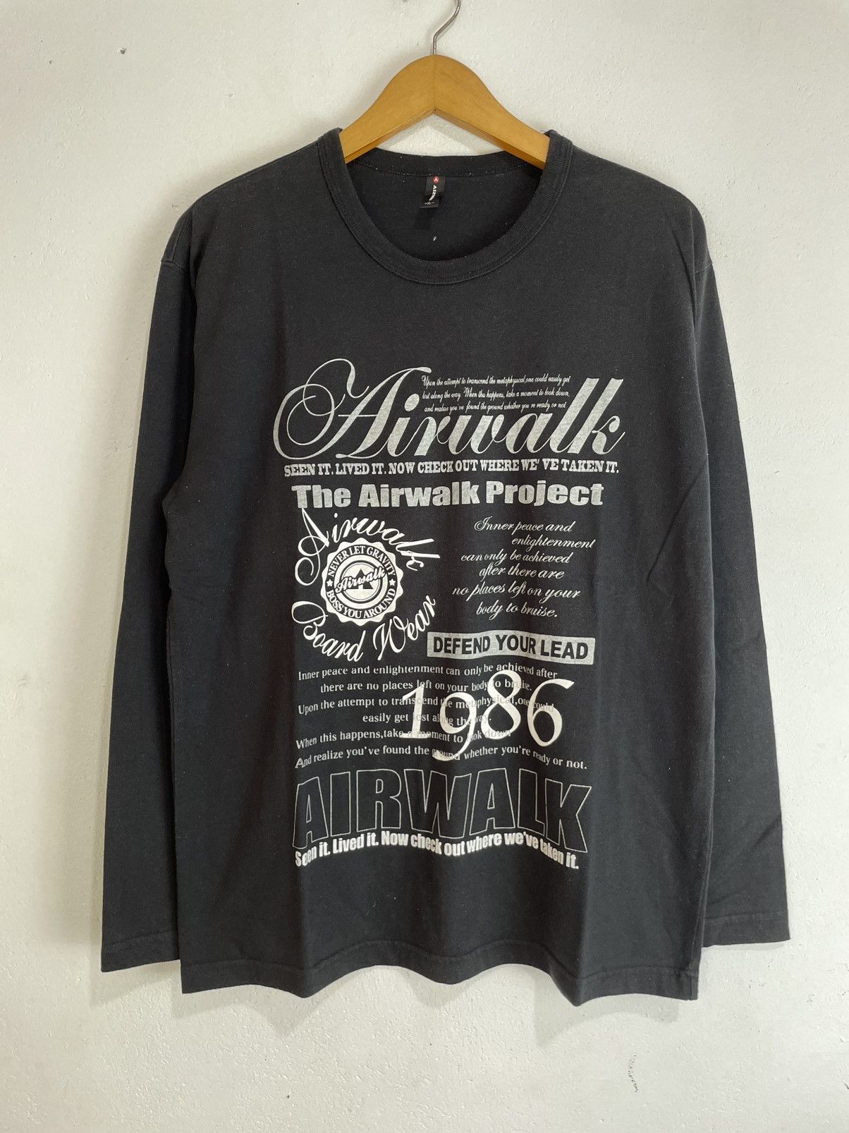 If Six Was Nine × Japanese Brand × Le Grande Bleu (L.G.B.) Airwalk Gothic Poem Longsleeve Punk style slim fit Size US XL / EU 56 / 4 - 1 Thumbnail