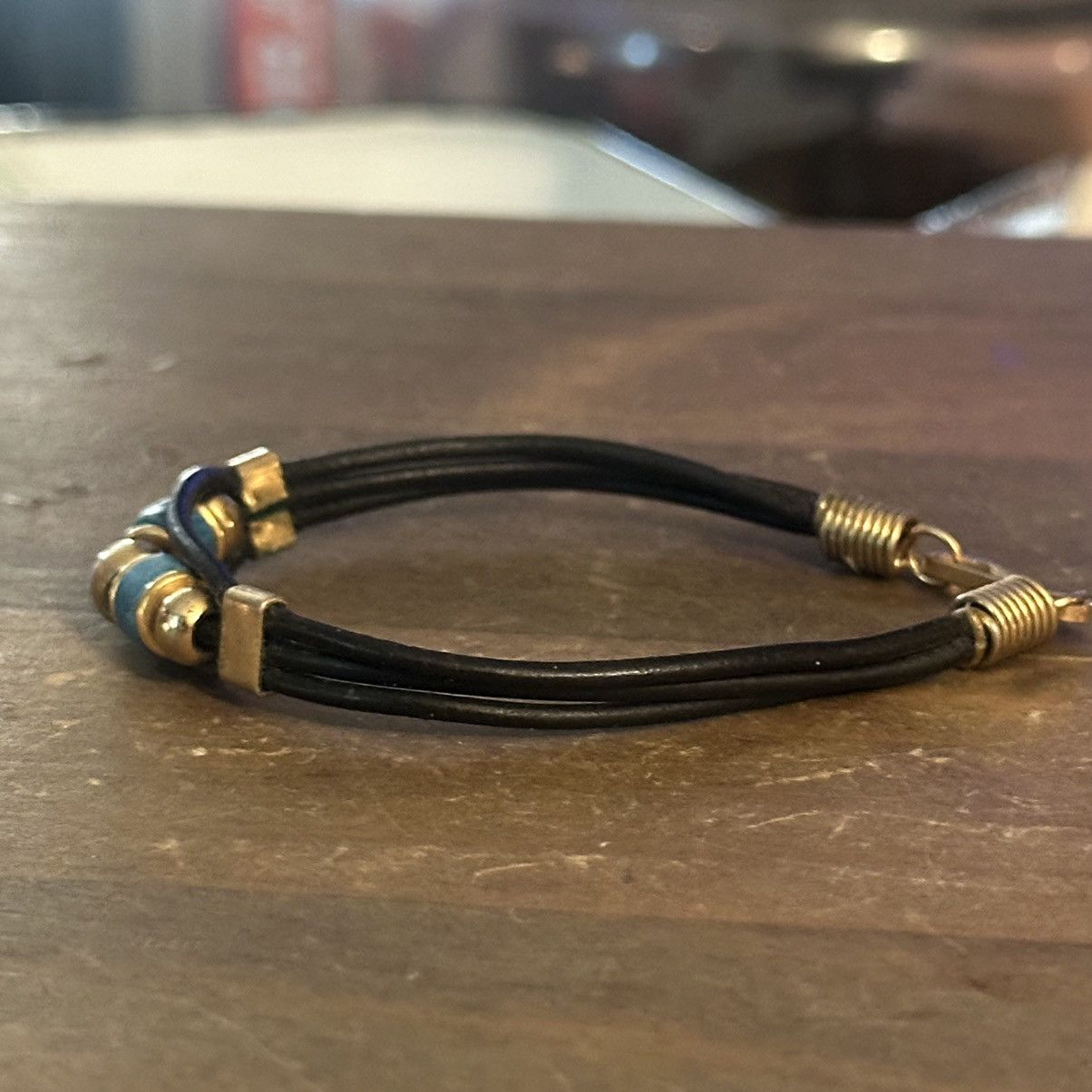 Vintage Vintage leather cord bead bracelet Size ONE SIZE - 5 Thumbnail
