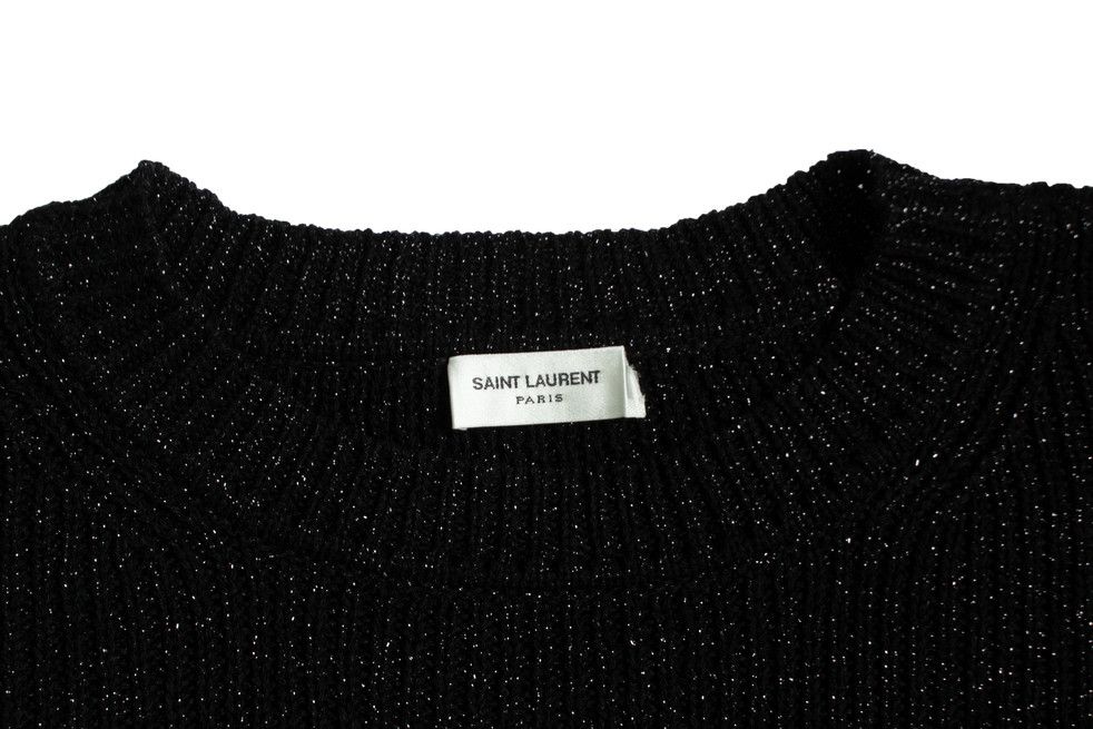 Saint Laurent Paris Saint Laurent, 2019 Black lurex sweater Size US XL / EU 56 / 4 - 6 Thumbnail