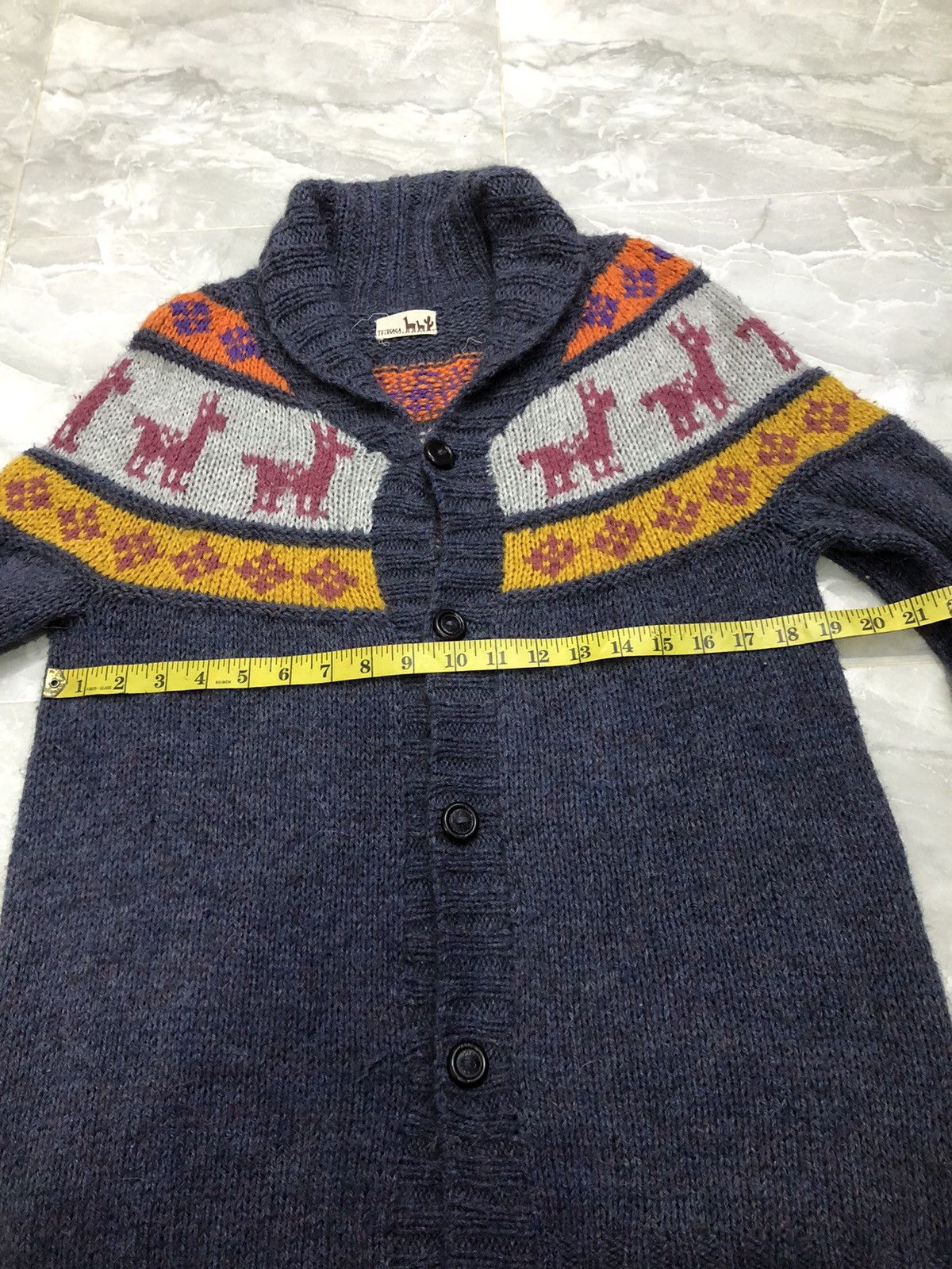 Japanese Brand Titicaca Alpaca Wool Llama Knit Cardigan Vintage Size US M / EU 48-50 / 2 - 15 Thumbnail