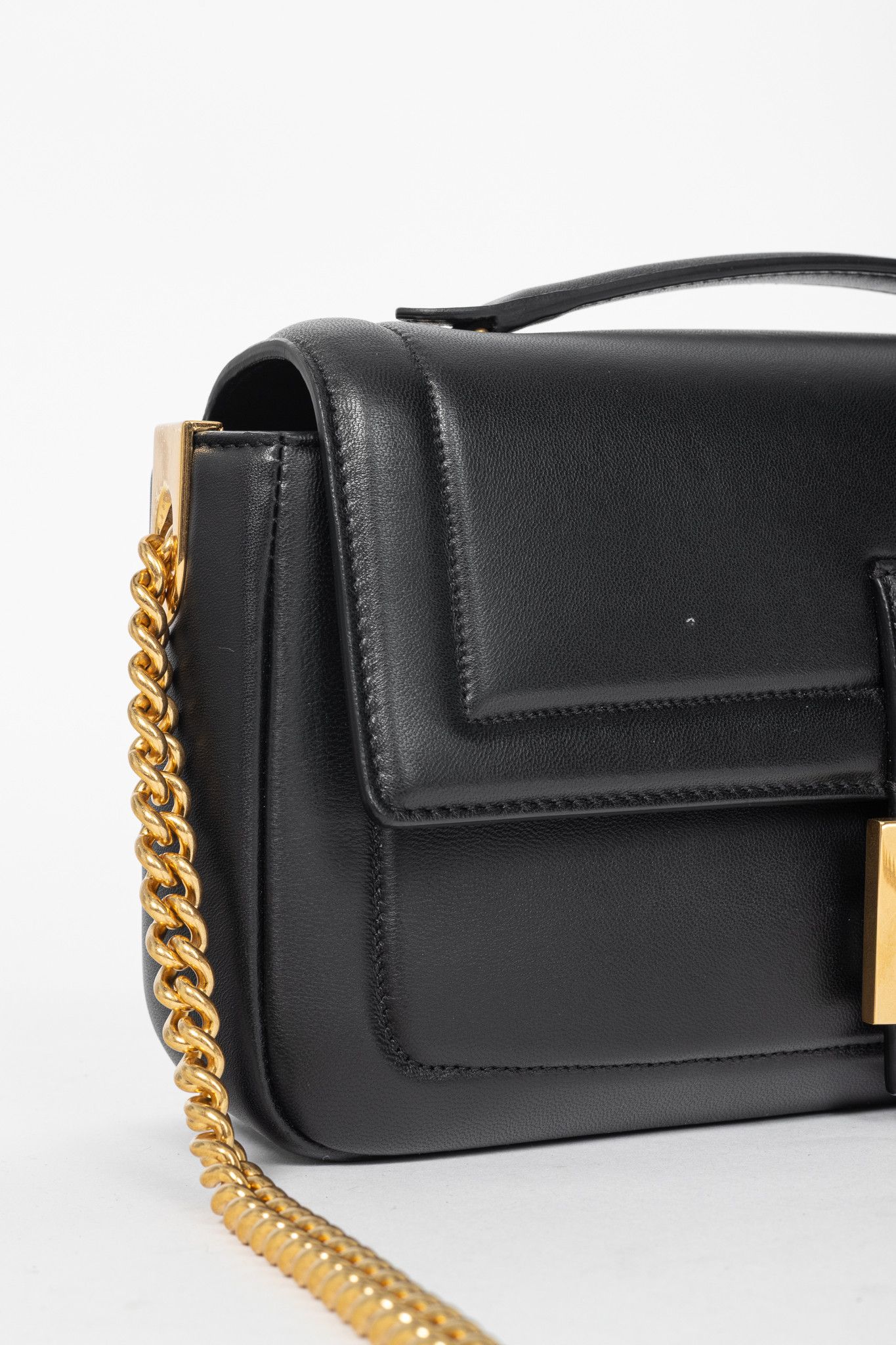 Fendi Fendi Baguette Black Nappa Leather FF Flap Bag Size ONE SIZE - 8 Thumbnail