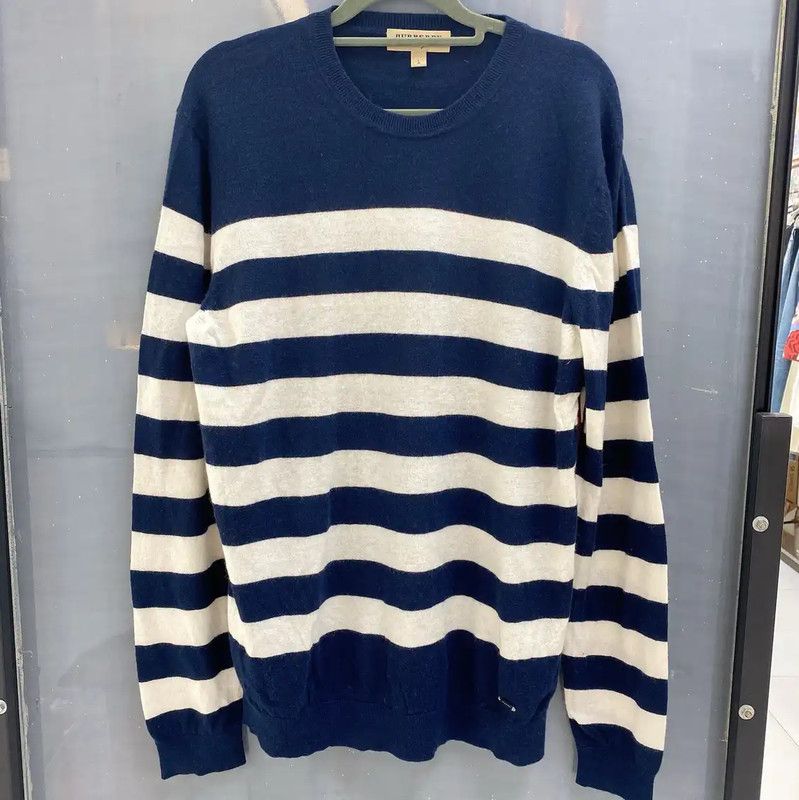 Burberry Burberry Striped Wool-Blend Women's Knit Sweater Size L / US 10 / IT 46 - 1 Thumbnail