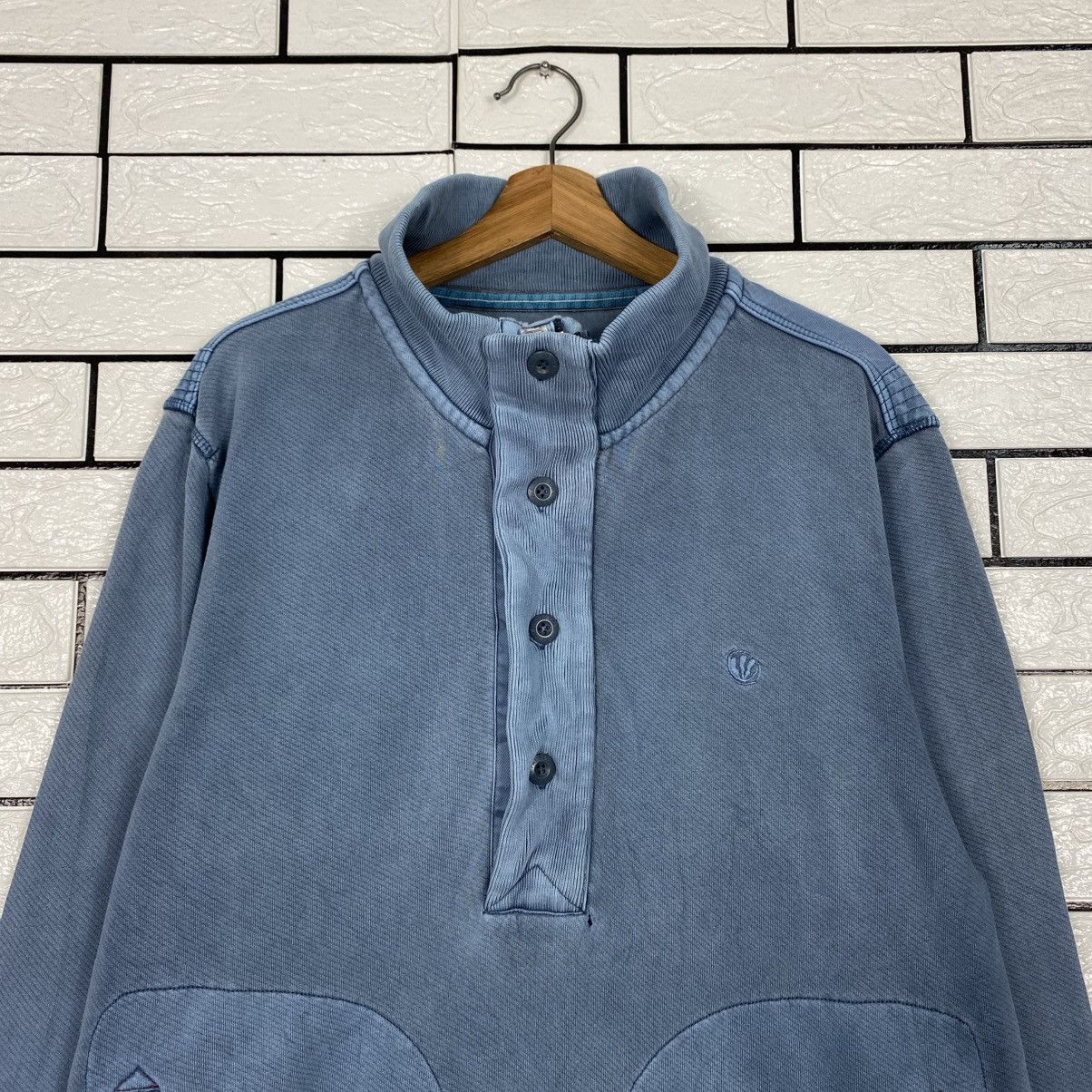 Japanese Brand Vintage Indigo Sweatshirt Half Button Fat Face Size US L / EU 52-54 / 3 - 4 Thumbnail