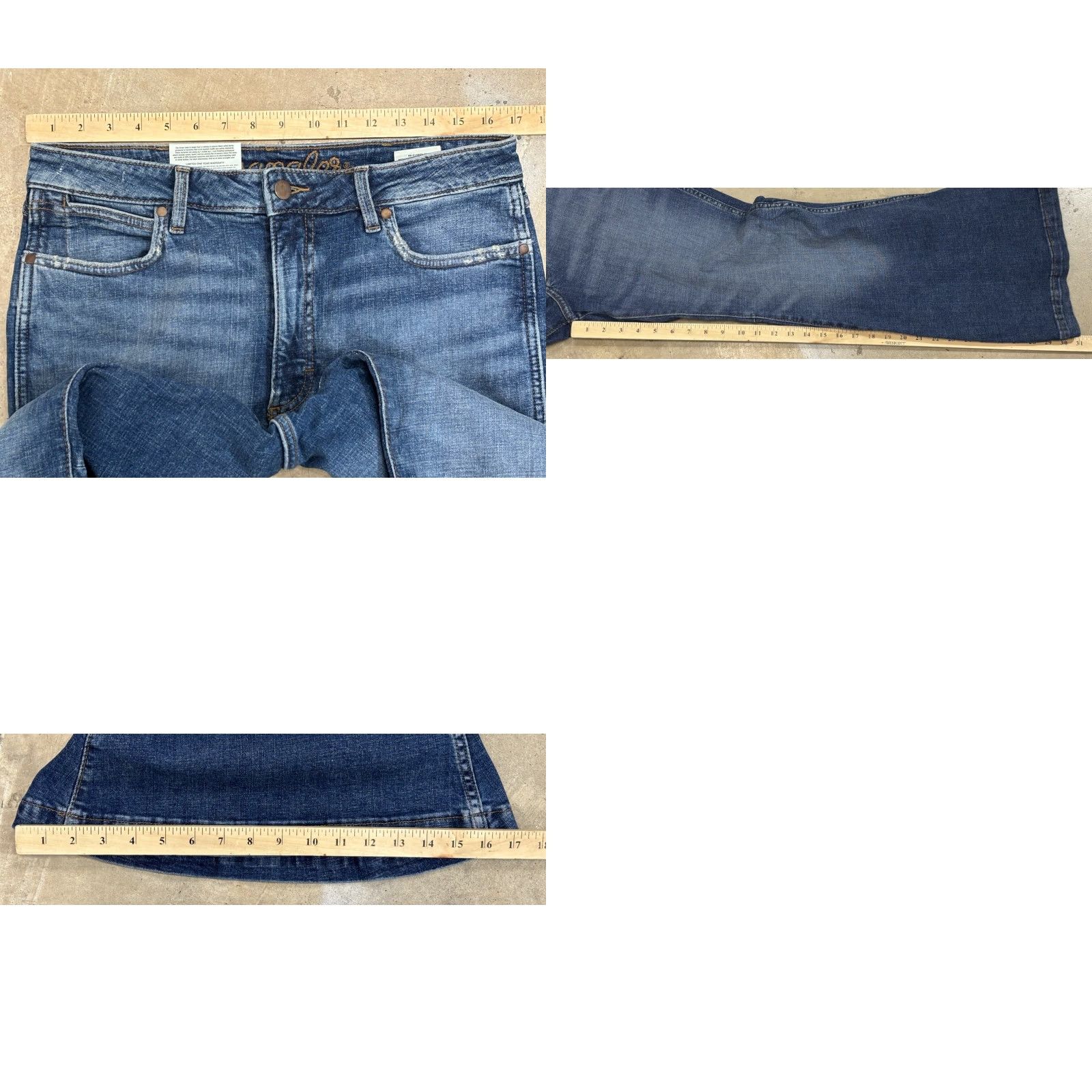Wrangler Wrangler Retro High Rise Trumpet Flare Denim Jeans Womens 31x32 Bell Bottom Blue Vintage? No, Vintage: No. Size 24" / US 00 / IT 34 - 8 Thumbnail
