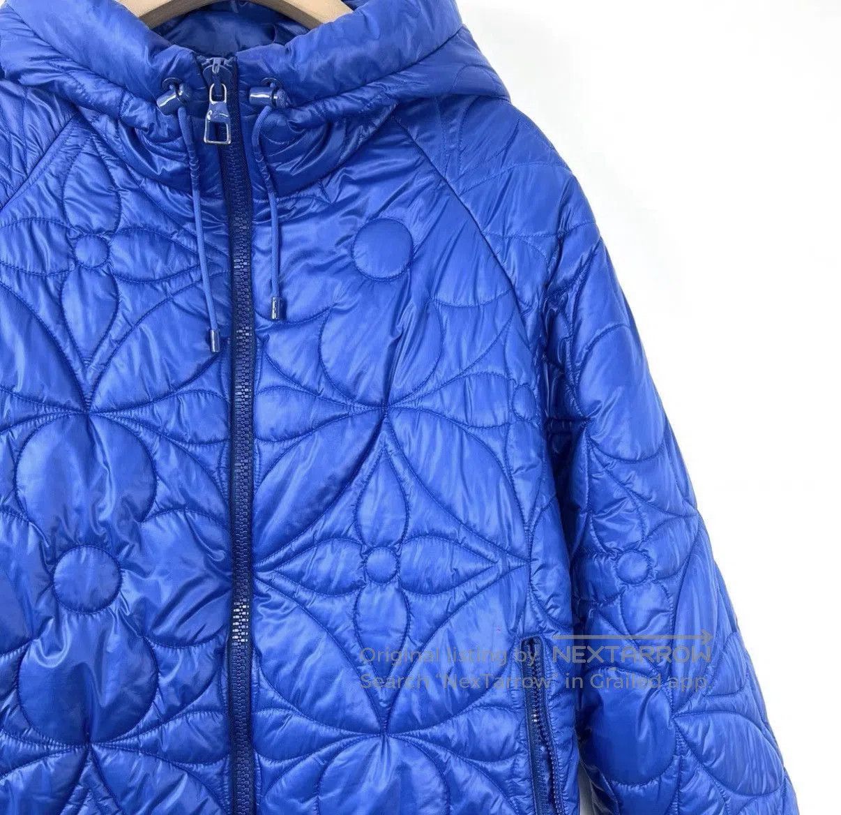 Louis Vuitton Blue Quilted Hooded Jacket . Size US M / EU 48-50 / 2 - 3 Thumbnail