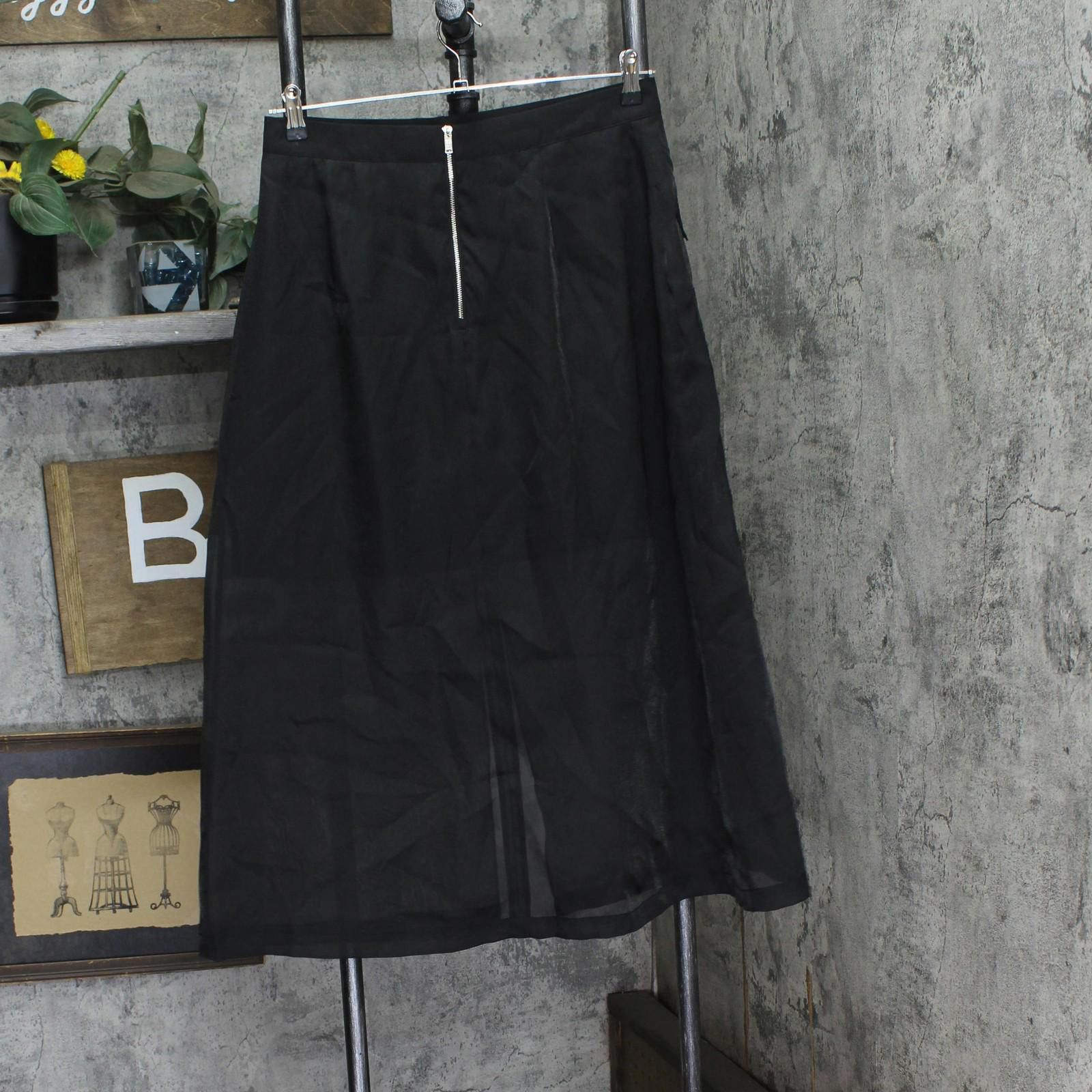 DKNY Nwt Dkny Womens Organza Cargo Skirt P4bnuwen Black 12 Size 34" / US 12 / IT 48 - 2 Thumbnail