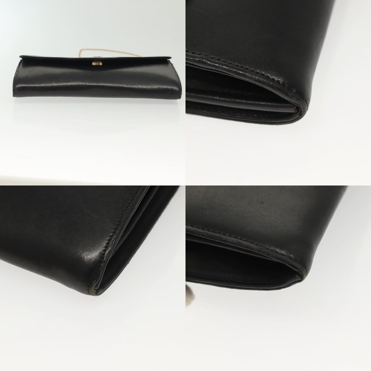 Dior DIOR Chain Shoulder Bag Leather Black Gold Size ONE SIZE - 10 Thumbnail