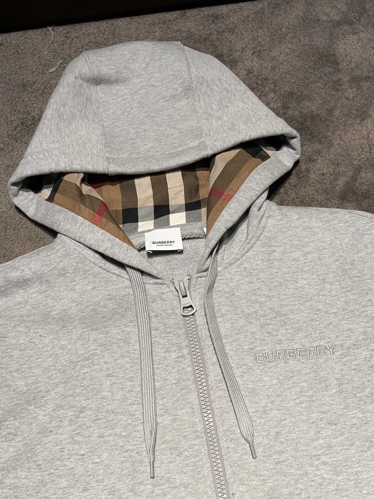 Burberry Vintage Check Zip Up Hoodie