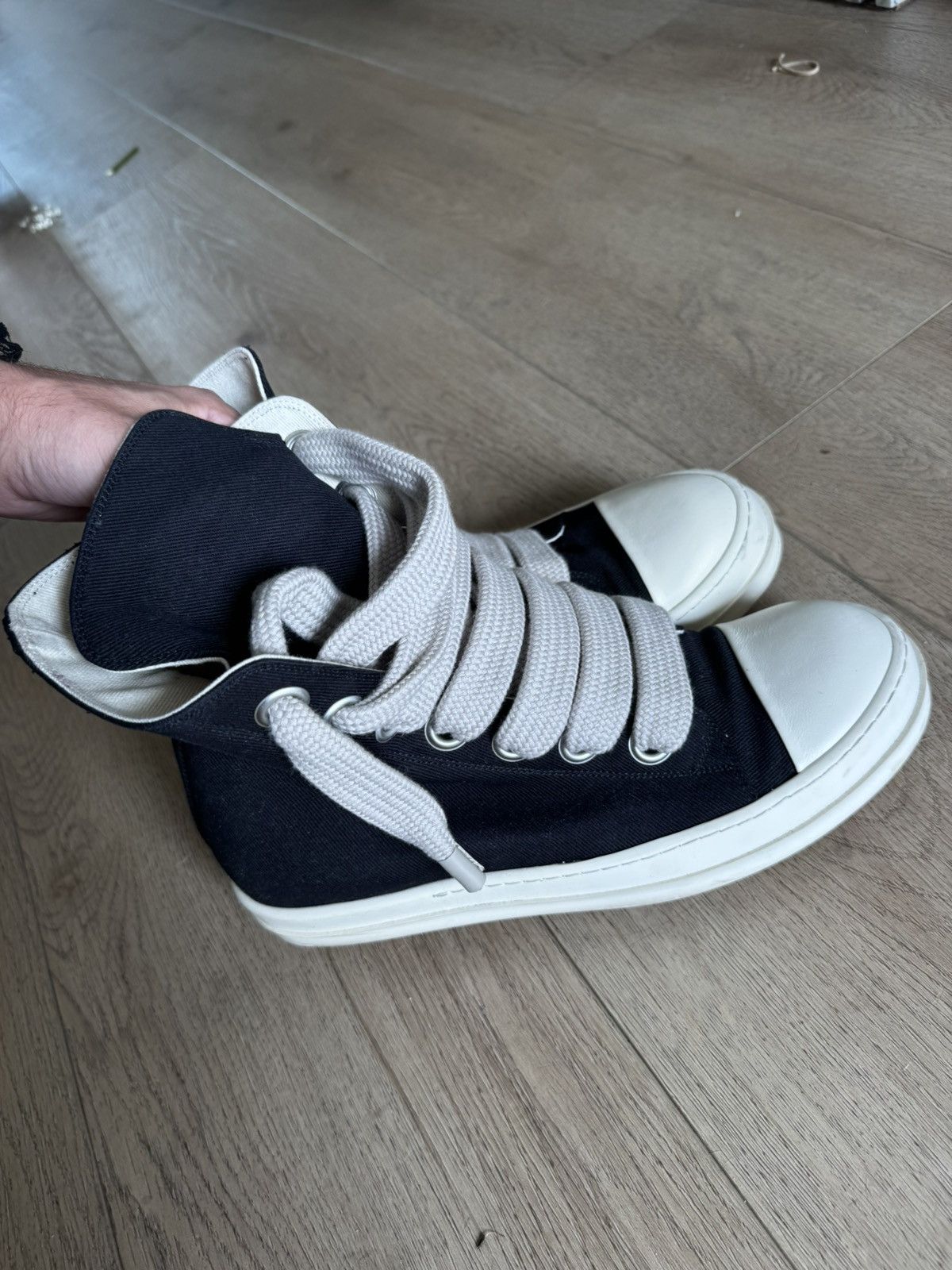 Rick Owens Jumbo Laced Ramones Size US 12 / EU 45 - 13 Thumbnail