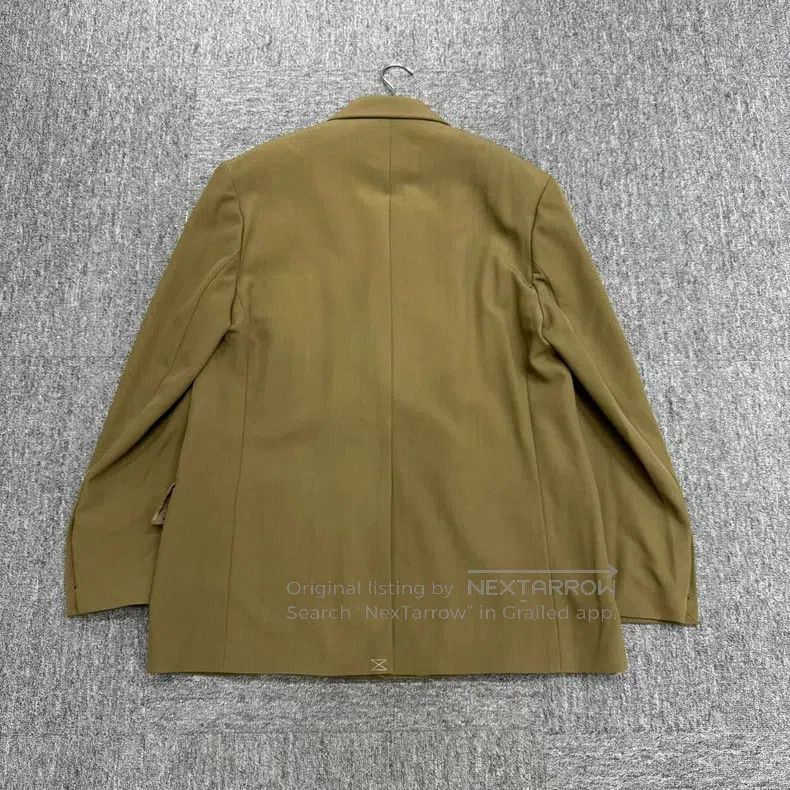 Dries Van Noten Dries Van Noten Olive Green Wool Blazer Jacket Size US M / EU 48-50 / 2 - 5 Thumbnail
