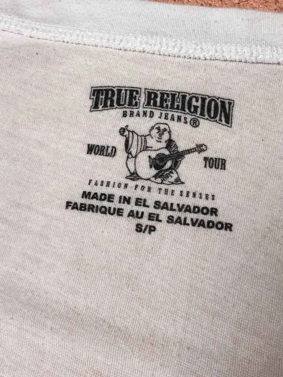 True Religion × Vintage True Religion Big Logo Denim Y2K Japanese USA T Shirt Size S / US 4 / IT 40 - 2 Thumbnail
