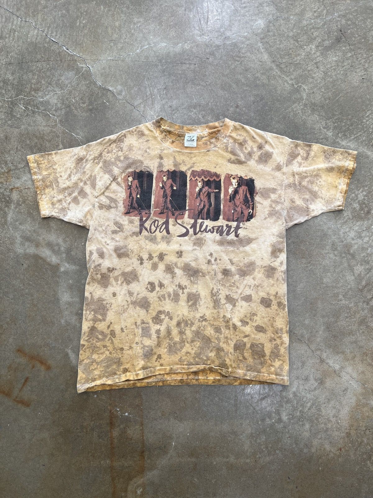 Band Tees × Vintage Vintage Rod Stewart Tie Dye Single Stitch Tee XL Size US XL / EU 56 / 4 - 2 Thumbnail