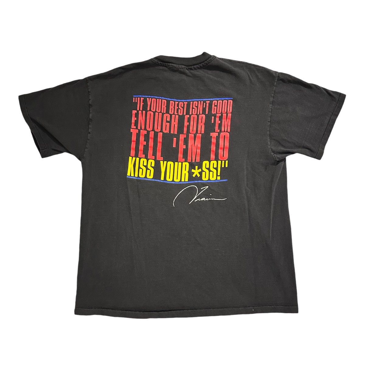 Band Tees × Hanes × Vintage Vintage 1993 Travis Ritt Kiss you Flag Concert Tour Shirt Size US XL / EU 56 / 4 - 5 Thumbnail
