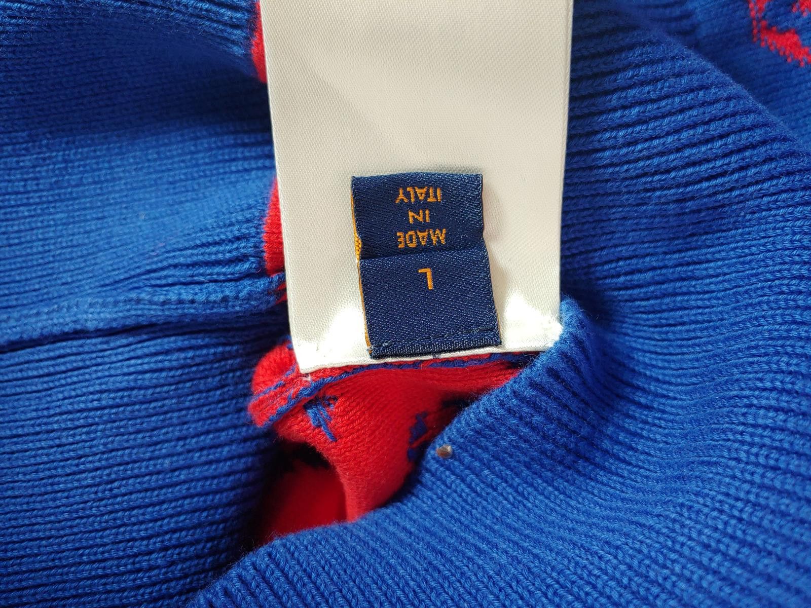 Louis Vuitton Louis Vuitton Monogram Degrade Jacquard Sweater in Blue/Red Size US L / EU 52-54 / 3 - 6 Thumbnail